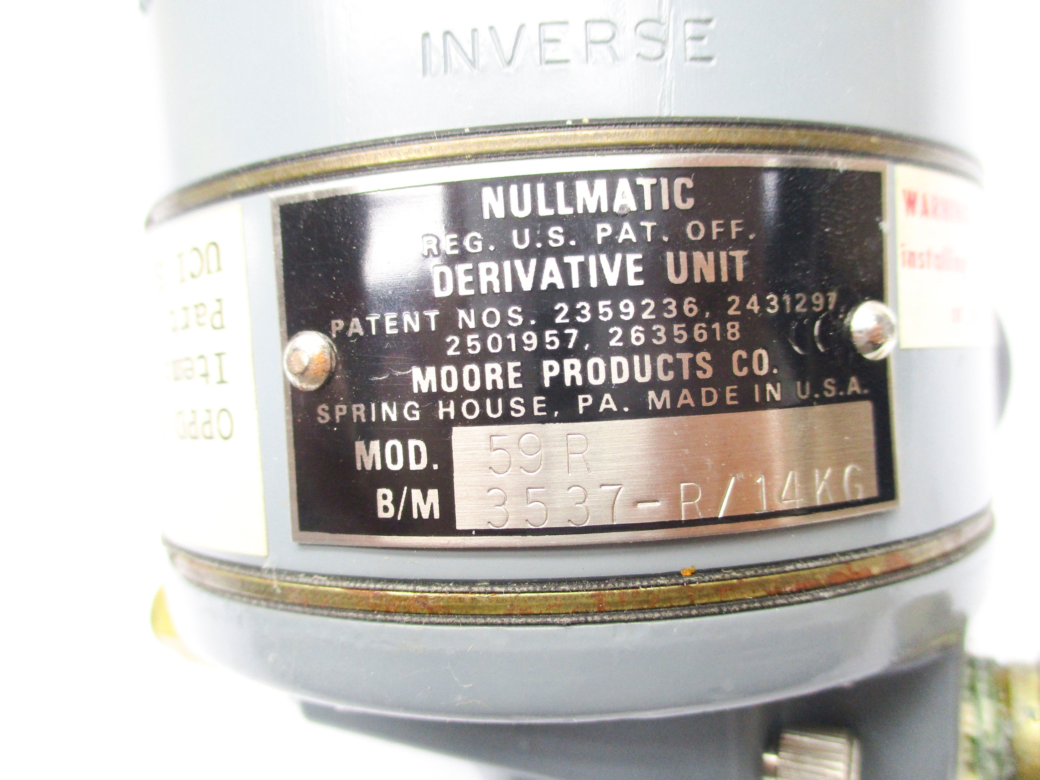 MOORE PRODUCTS 59R UNMP