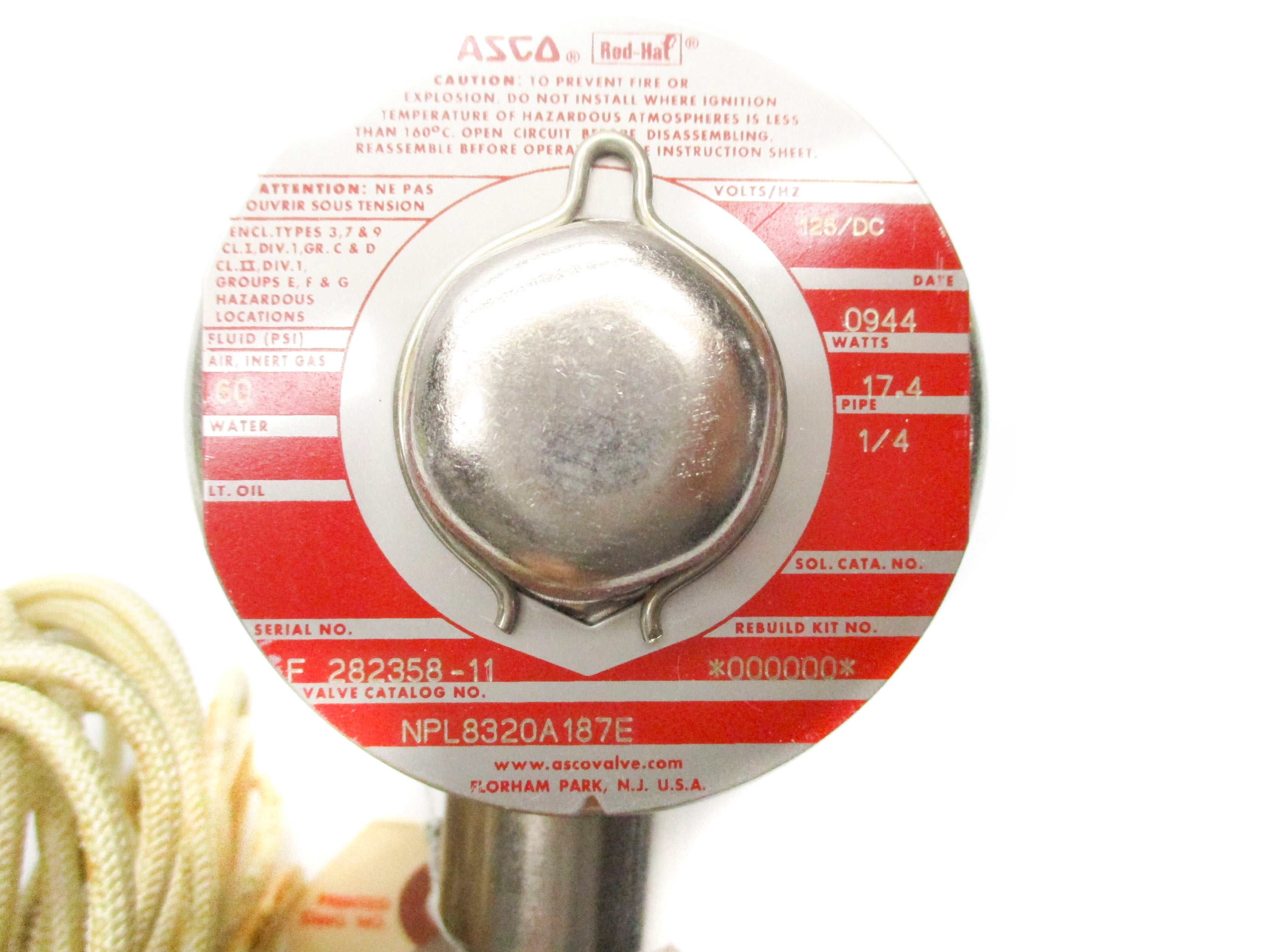 ASCO NPL8320A187E 125VDC 60PSI NSNP