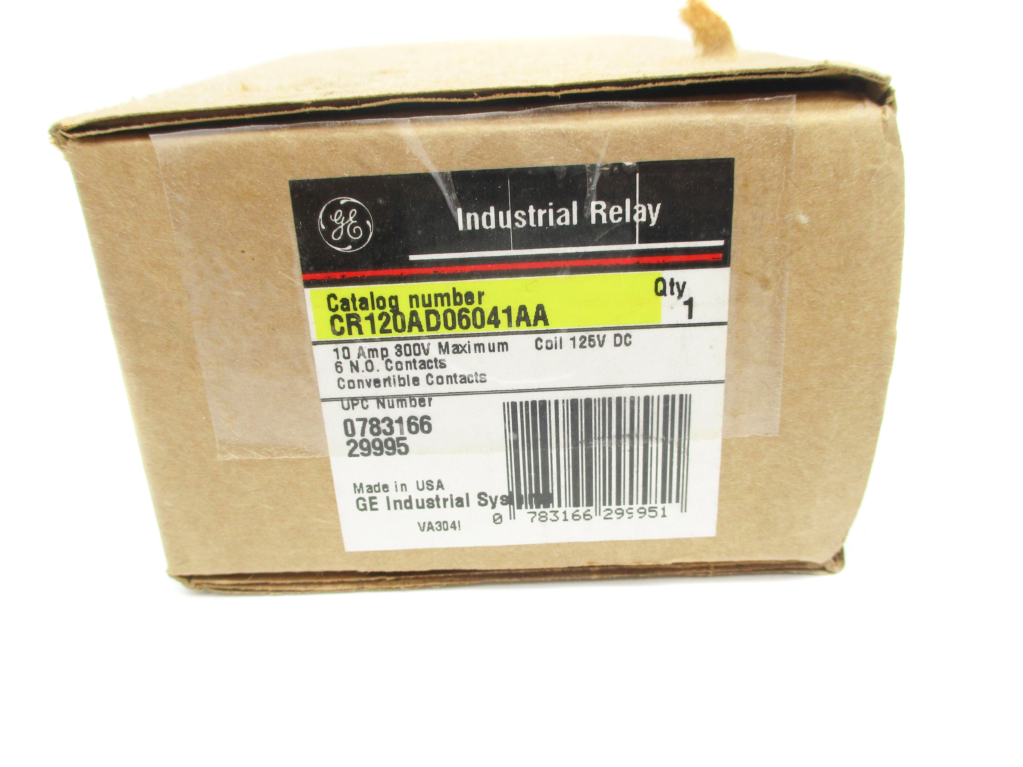 GENERAL ELECTRIC CR120AD06041AA 10A 125VDC NSMP