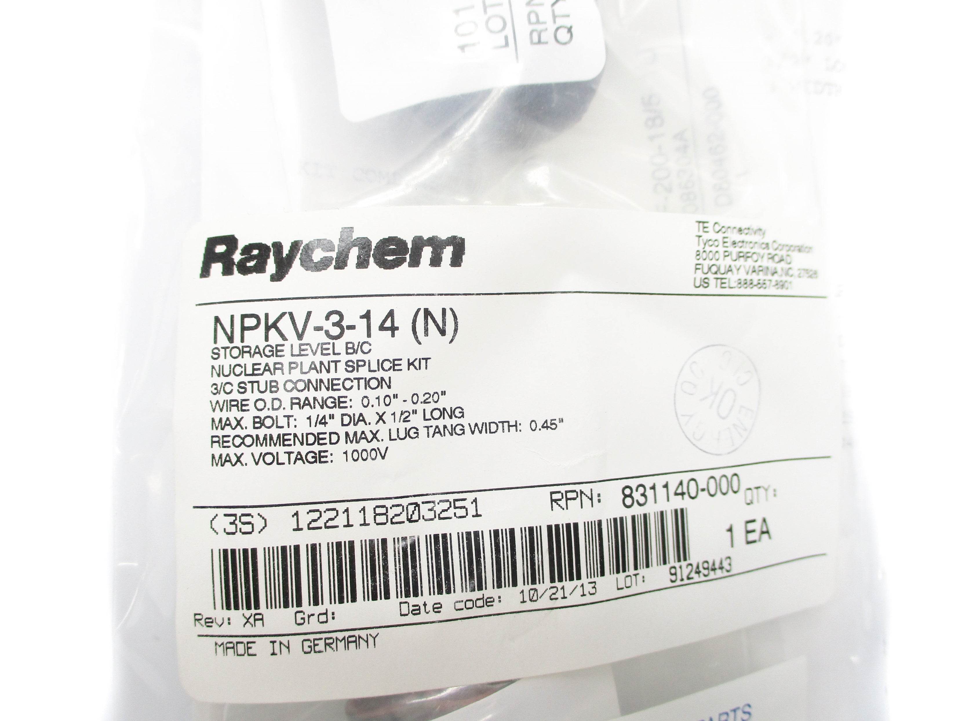 RAYCHEM NPKV-3-14 NSMP