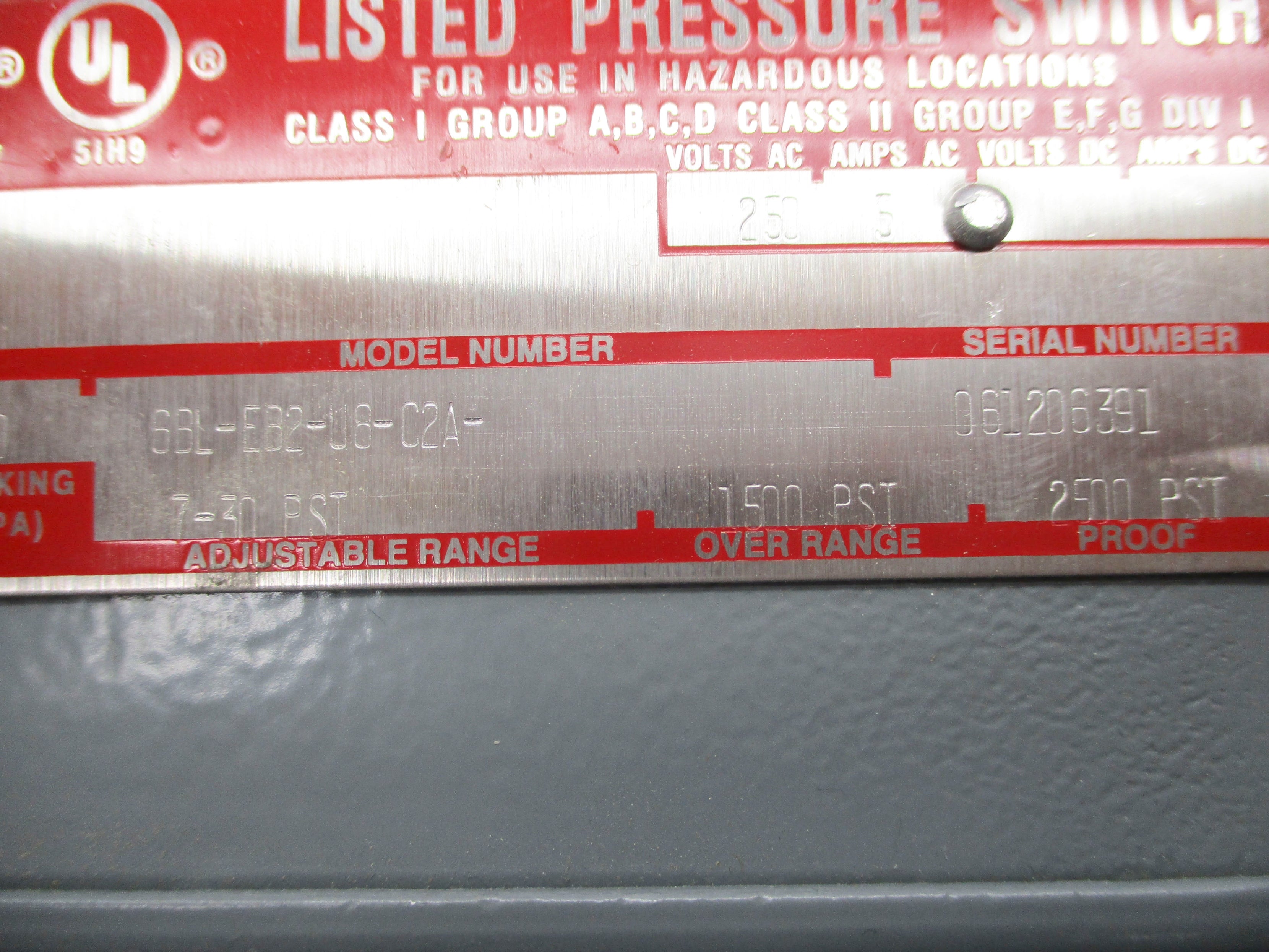 SOR 6BL-E82-U8-C2A 2500PSI NSNP