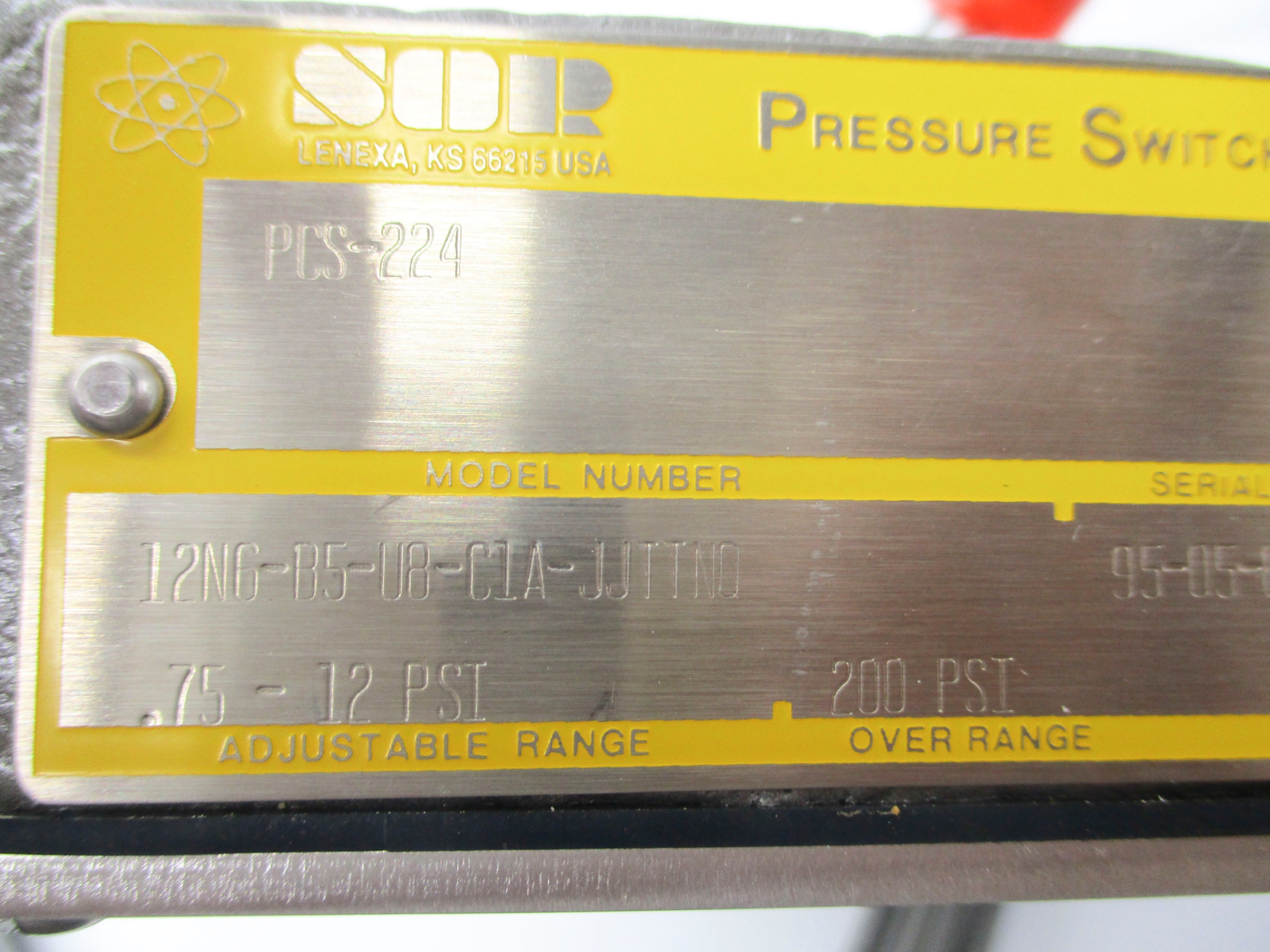 SOR 12N6-B5-U8-C1A-JJTTN0 200PSI NSNP