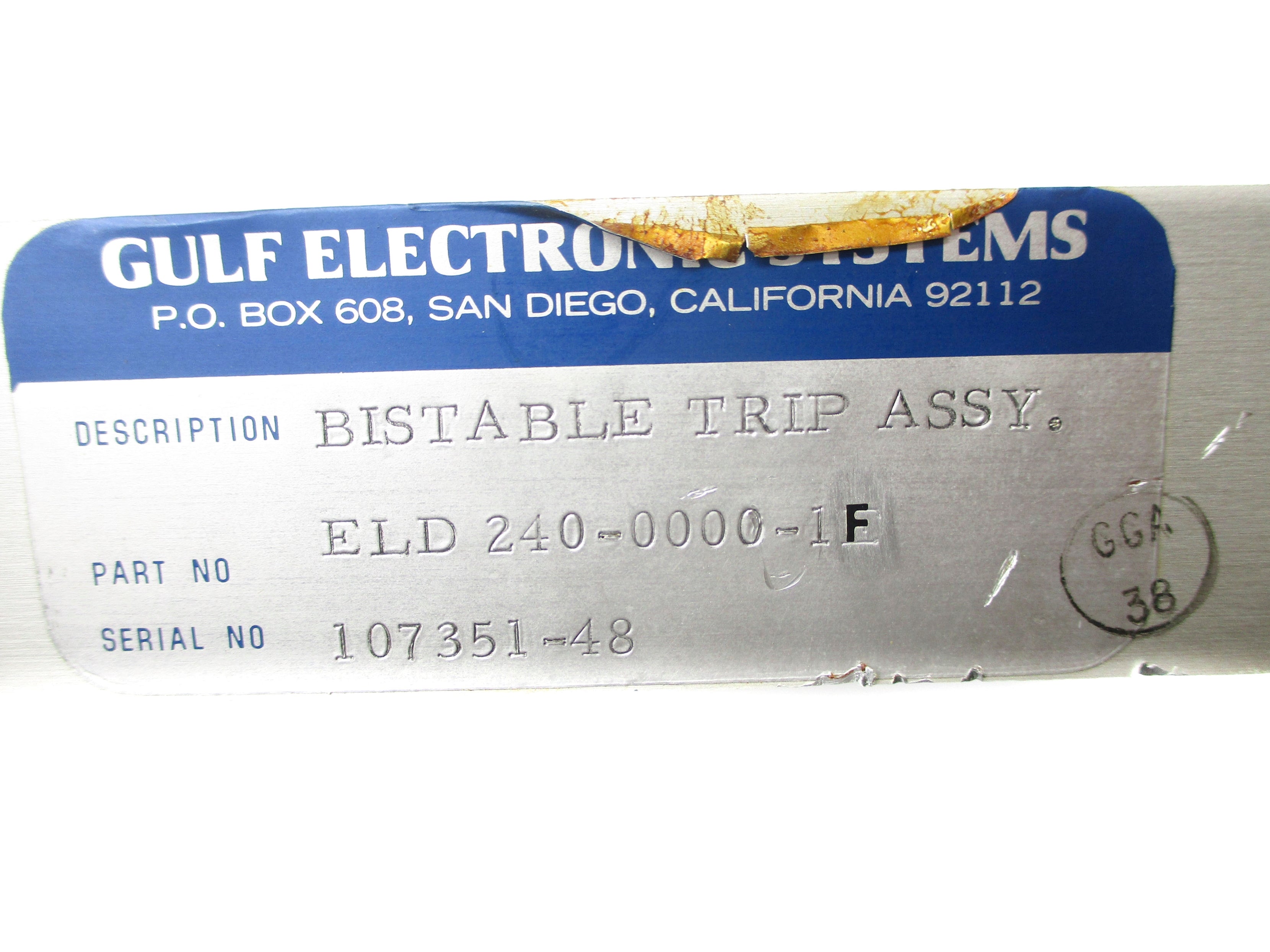 GULF ELECTRONICS ELD240-0000-1F UNMP