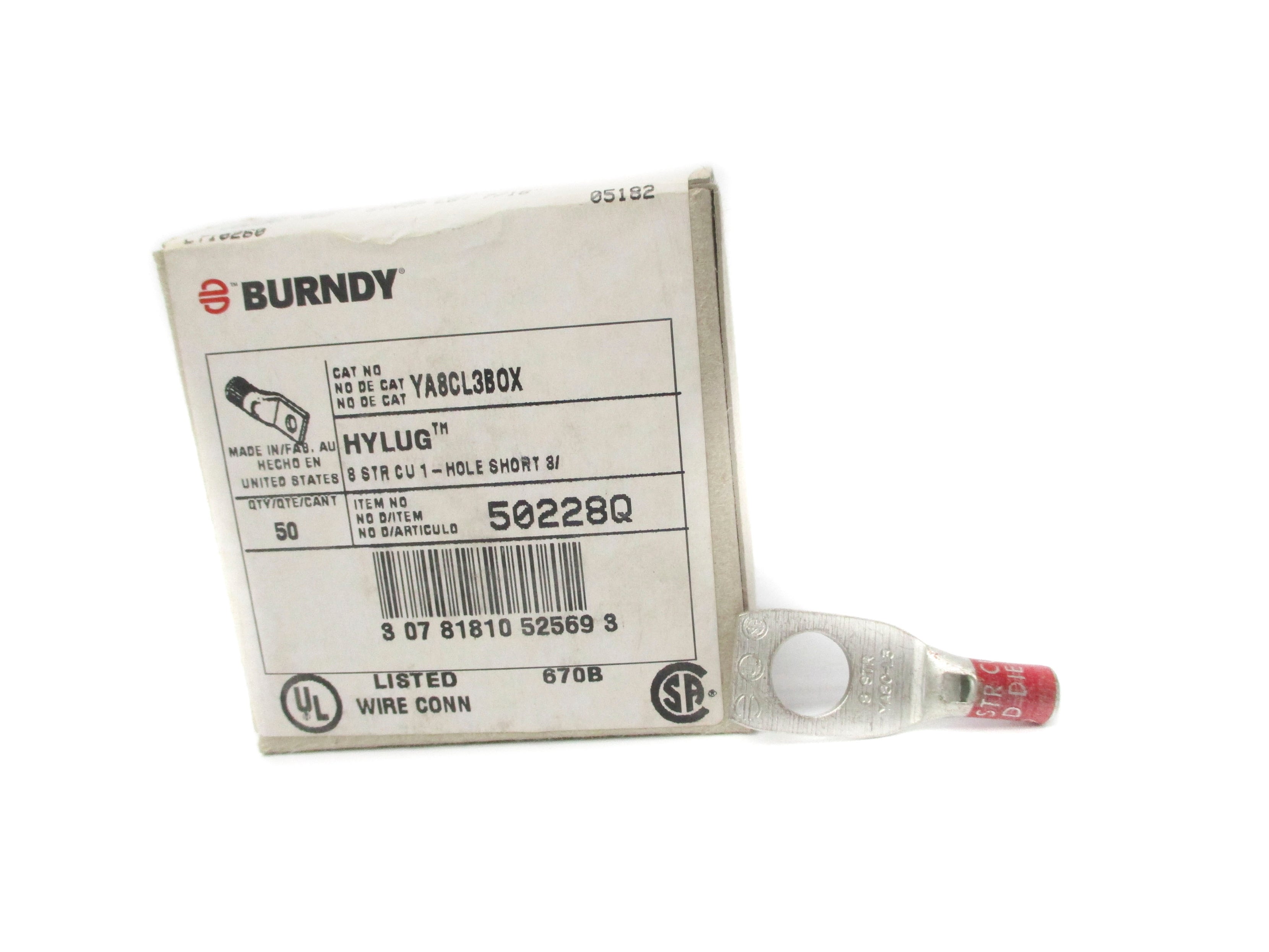BURNDY YA8CL3BOX (PKG OF 50) NSMP