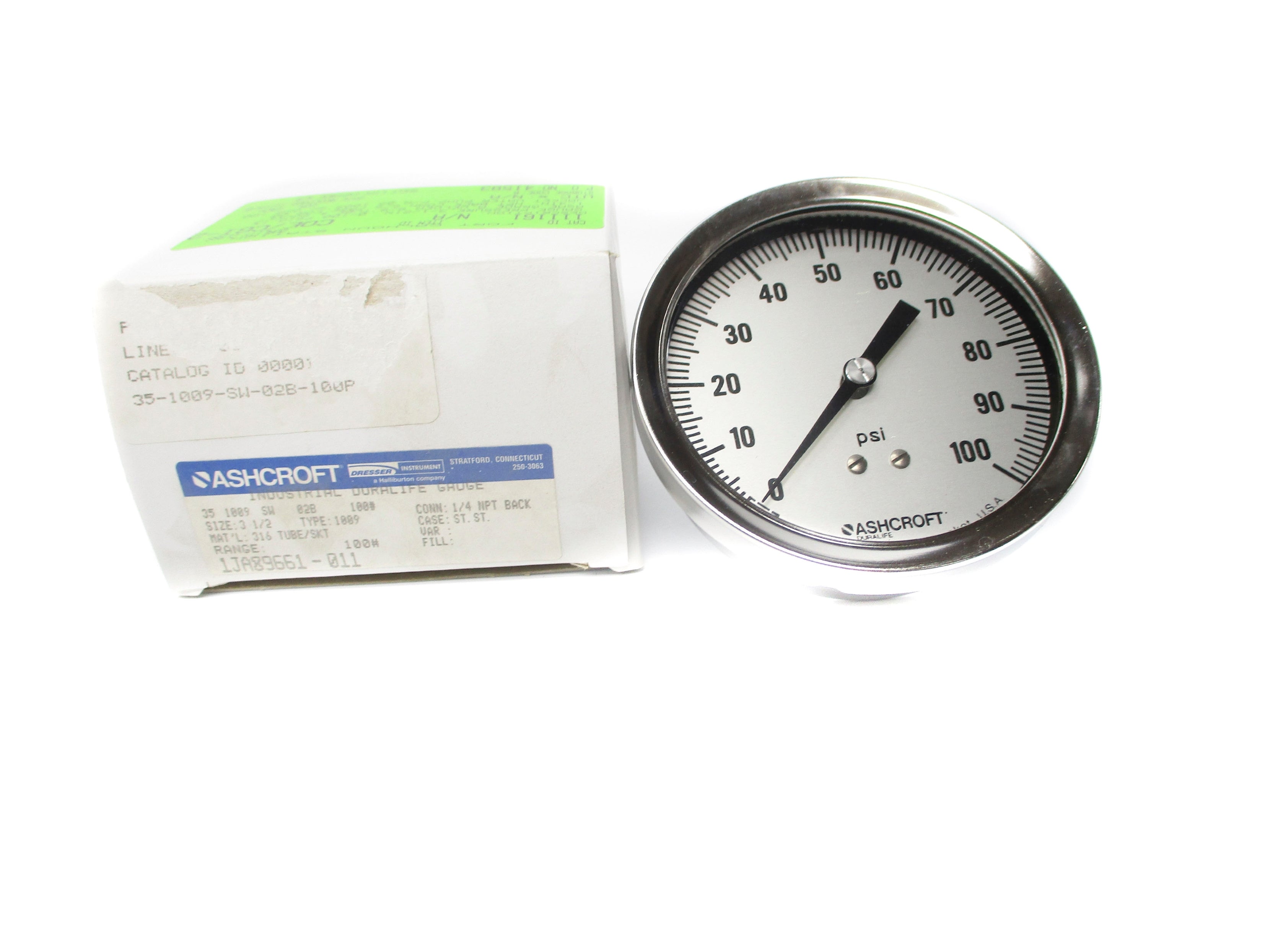 ASHCROFT 351009SW02B100# 0-100PSI NSMP