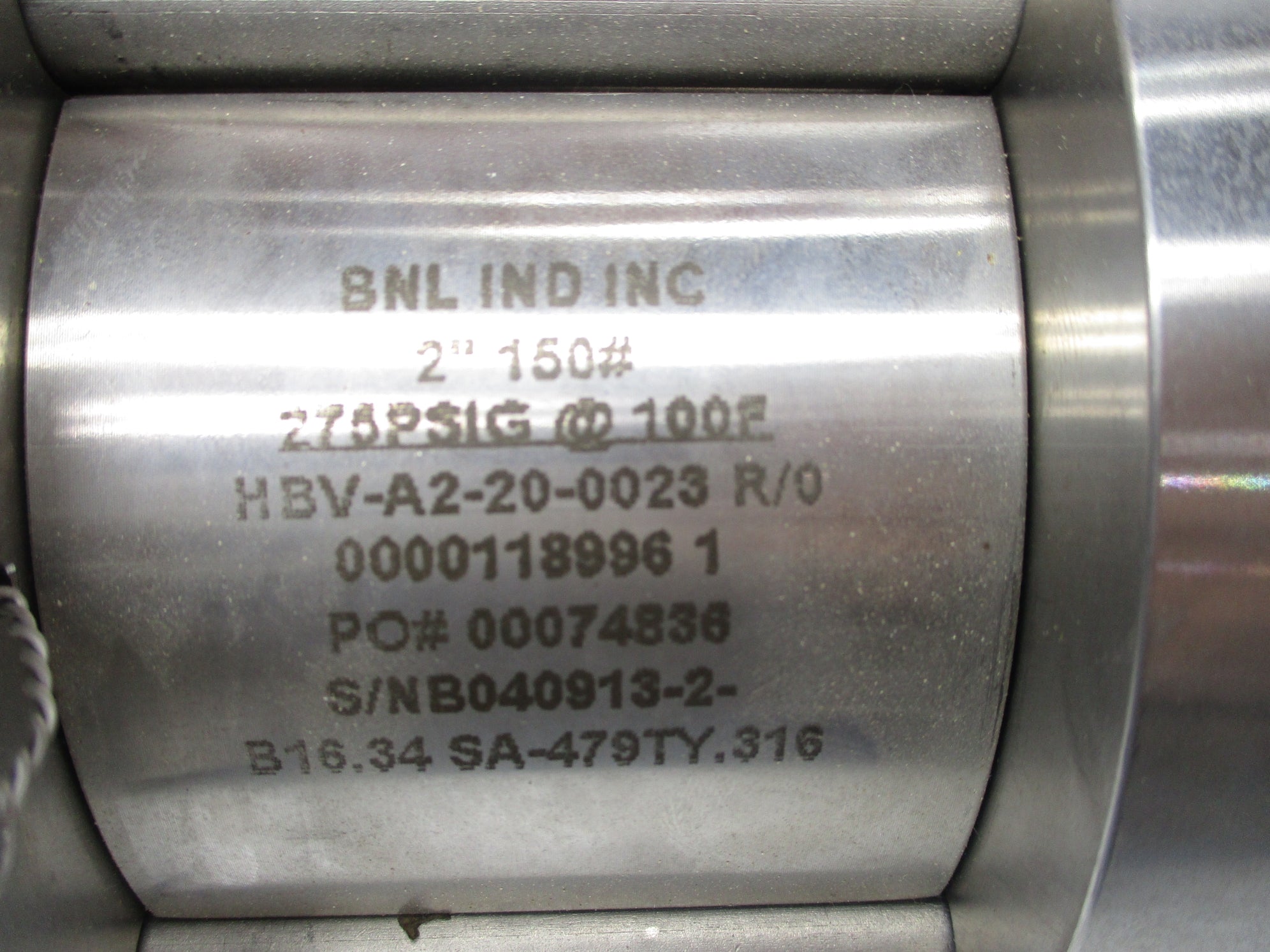 BNL IND HBV-A2-20-0023 275PSIG NSNP
