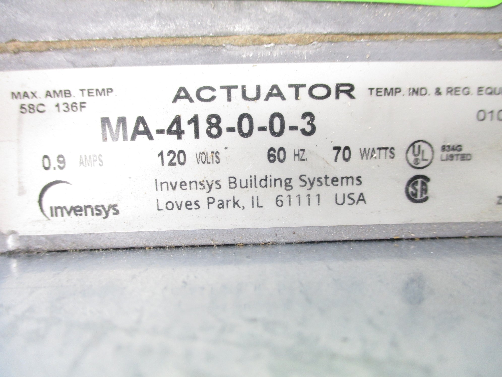 INVENSYS MA-418-0-0-3 NSNP