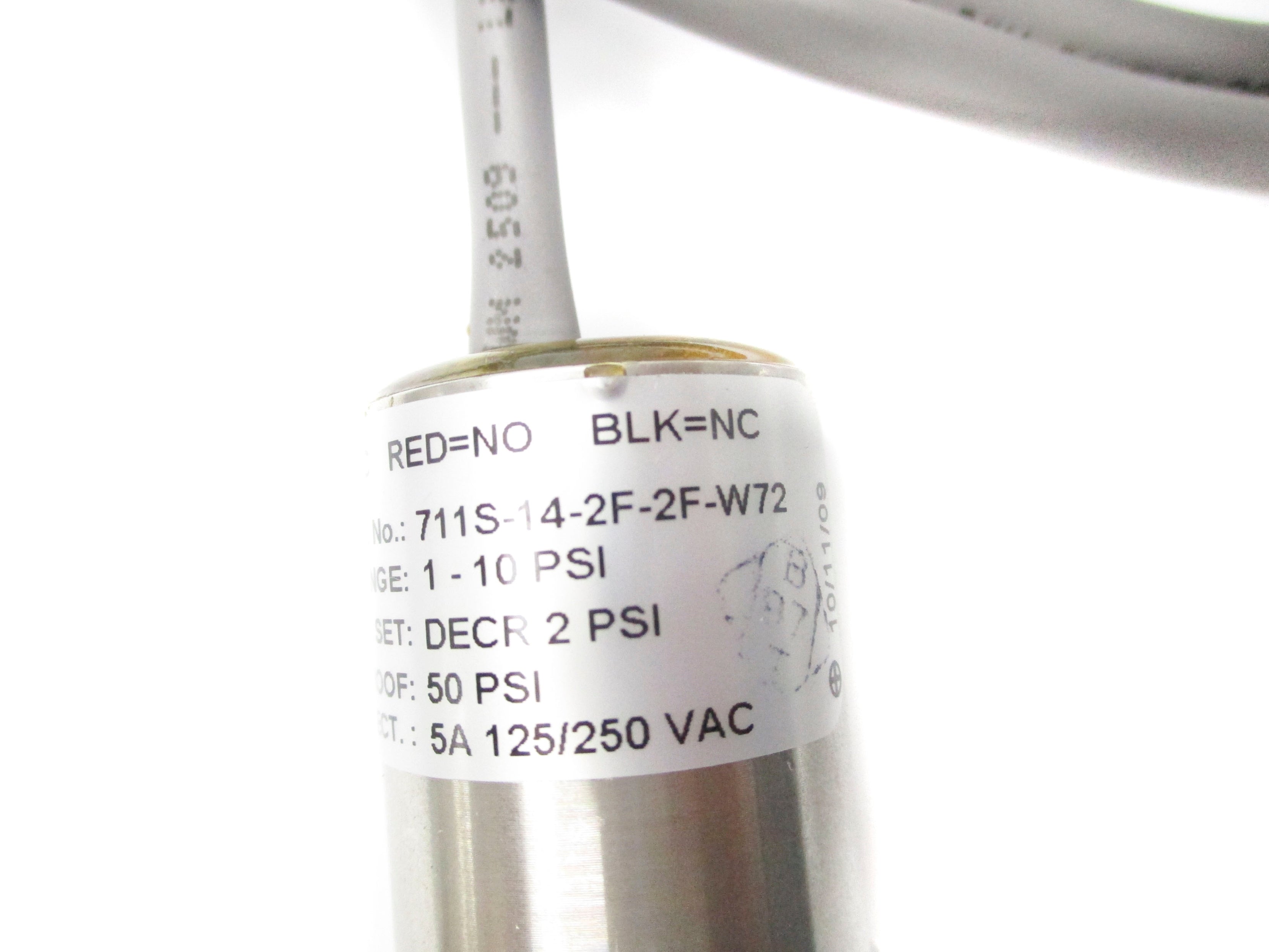 BARKSDALE 711S-14-2F-2F-W72 1-10PSI NSNP