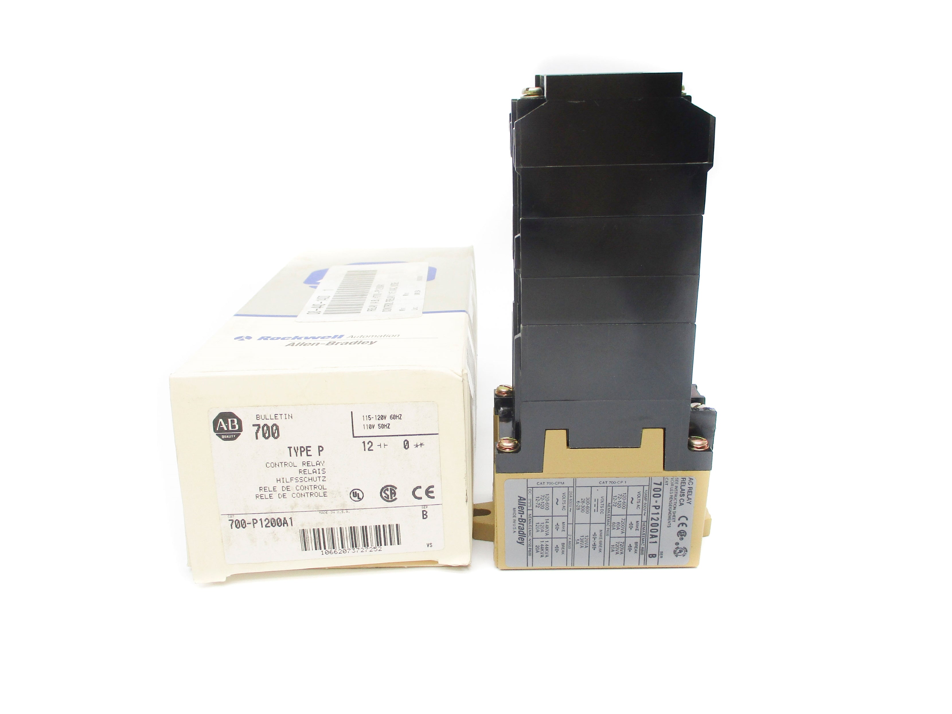 ALLEN BRADLEY 700-P1200A1 SER. B 110/120V 60A (GY/BL) NSMP