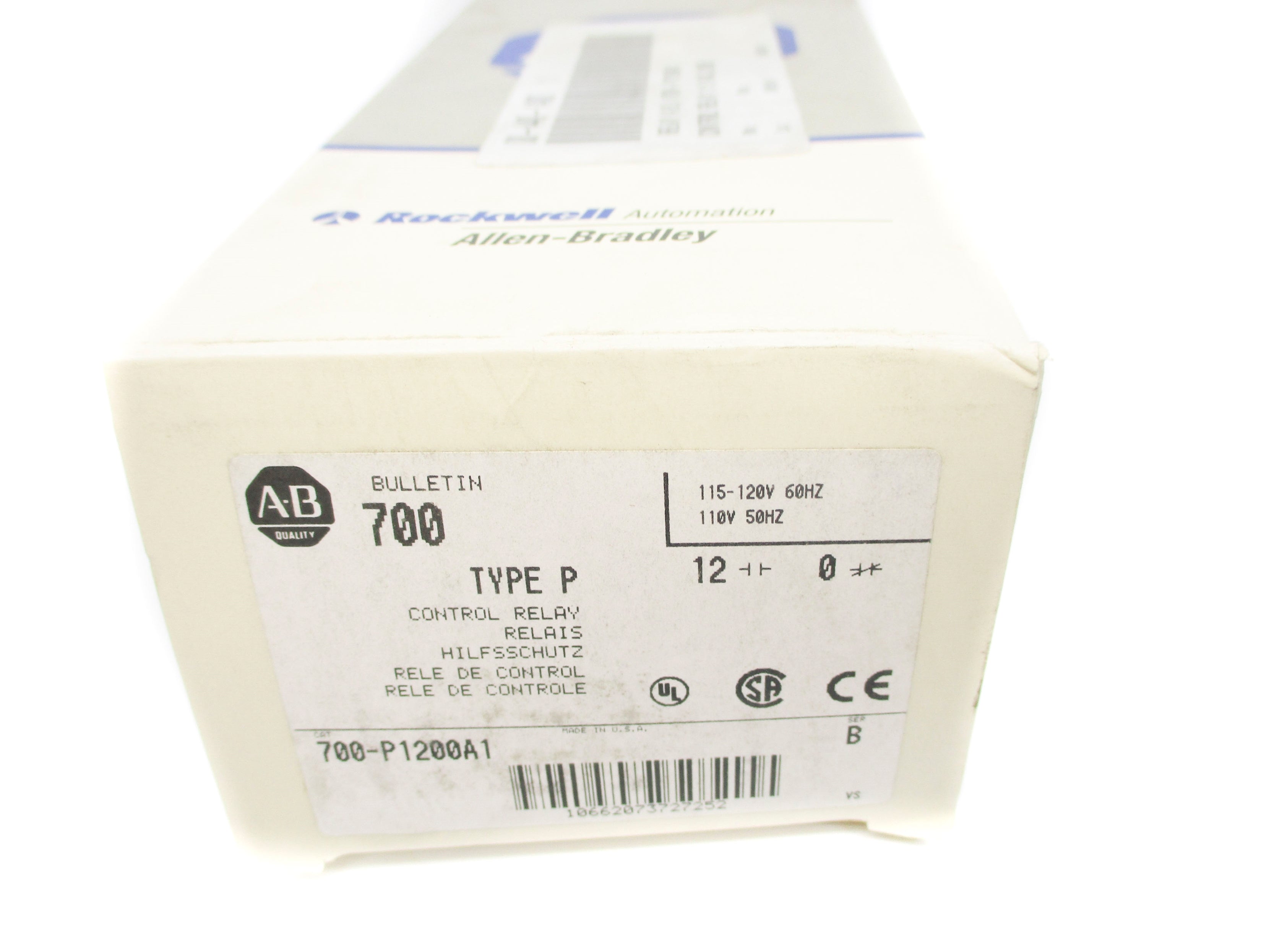 ALLEN BRADLEY 700-P1200A1 SER. B 110/120V 60A (GY/BL) NSMP