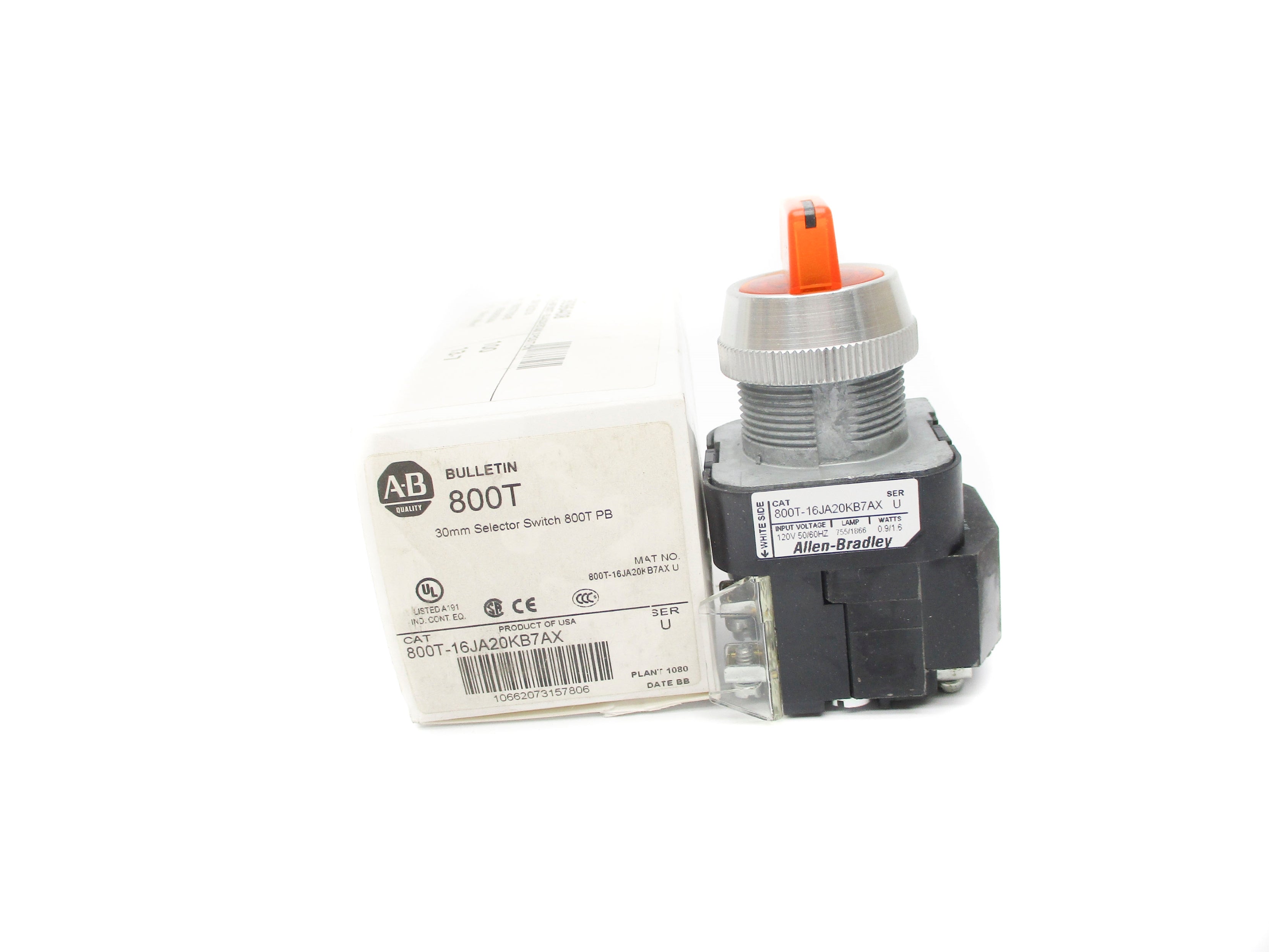 ALLEN BRADLEY 800T-16JA20KB7AX SER. U (WH) NSMP