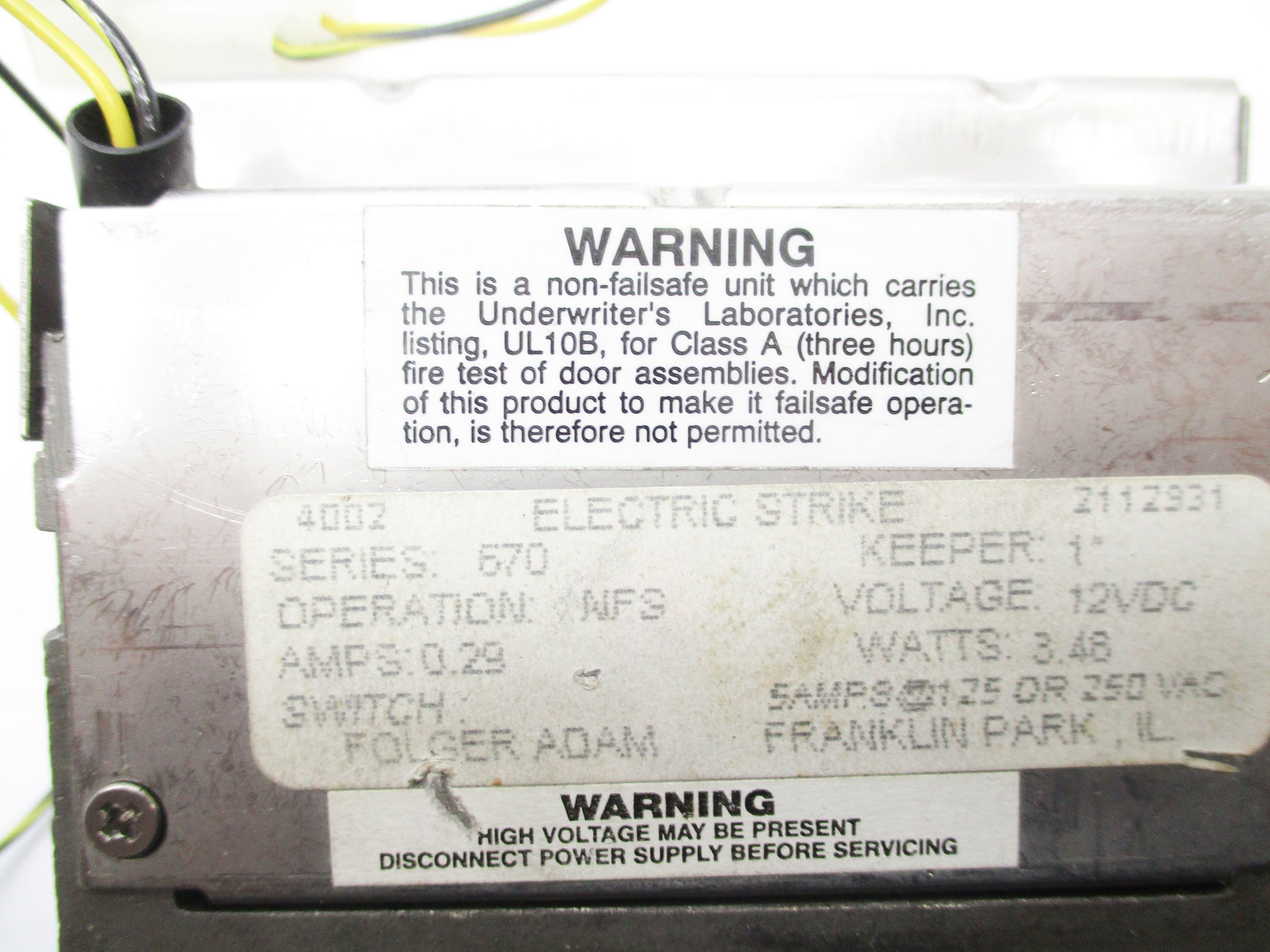 FOLGER ADAM 670 UNMP