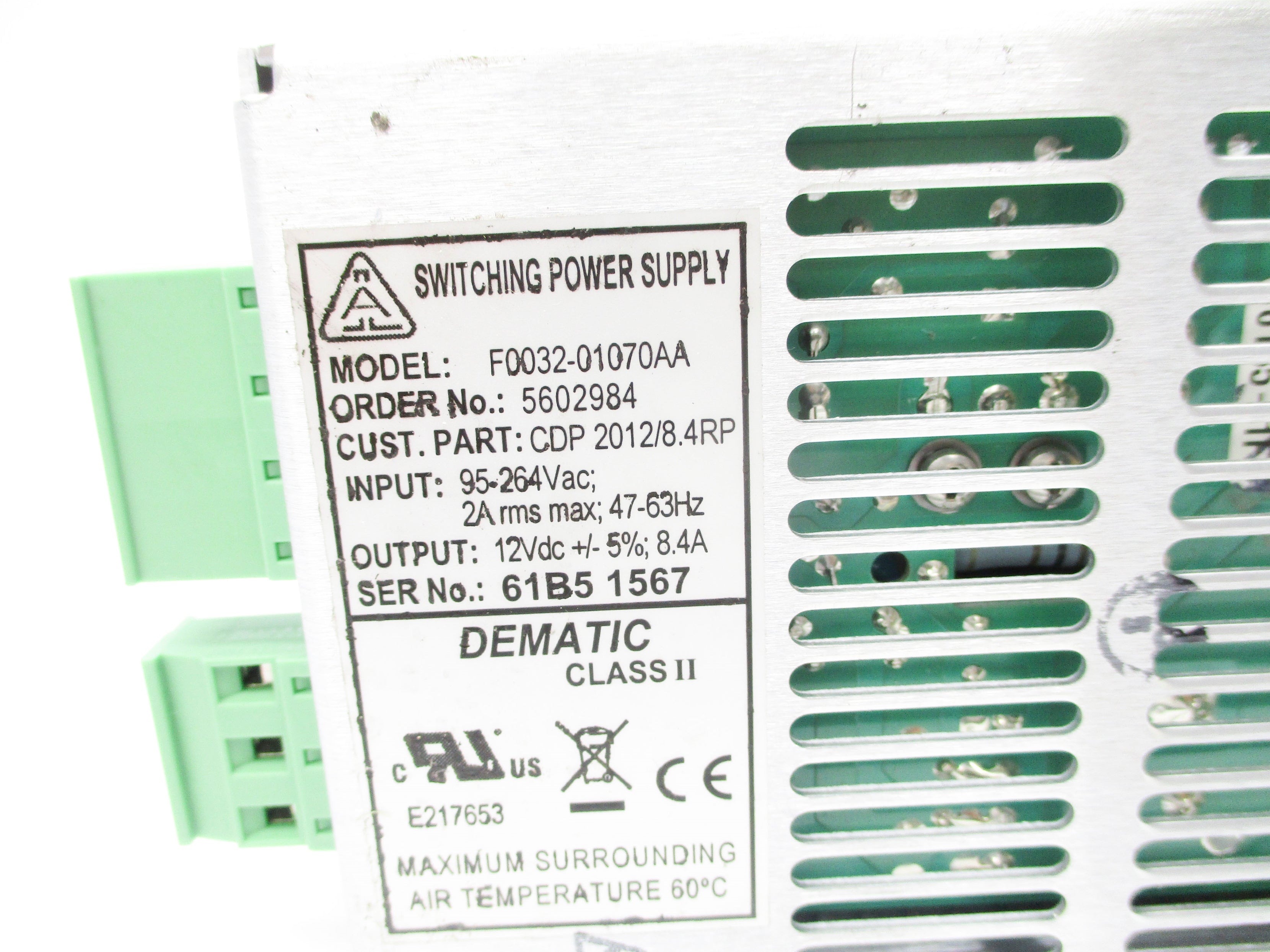DEMATIC F0032-01070AA NSNP