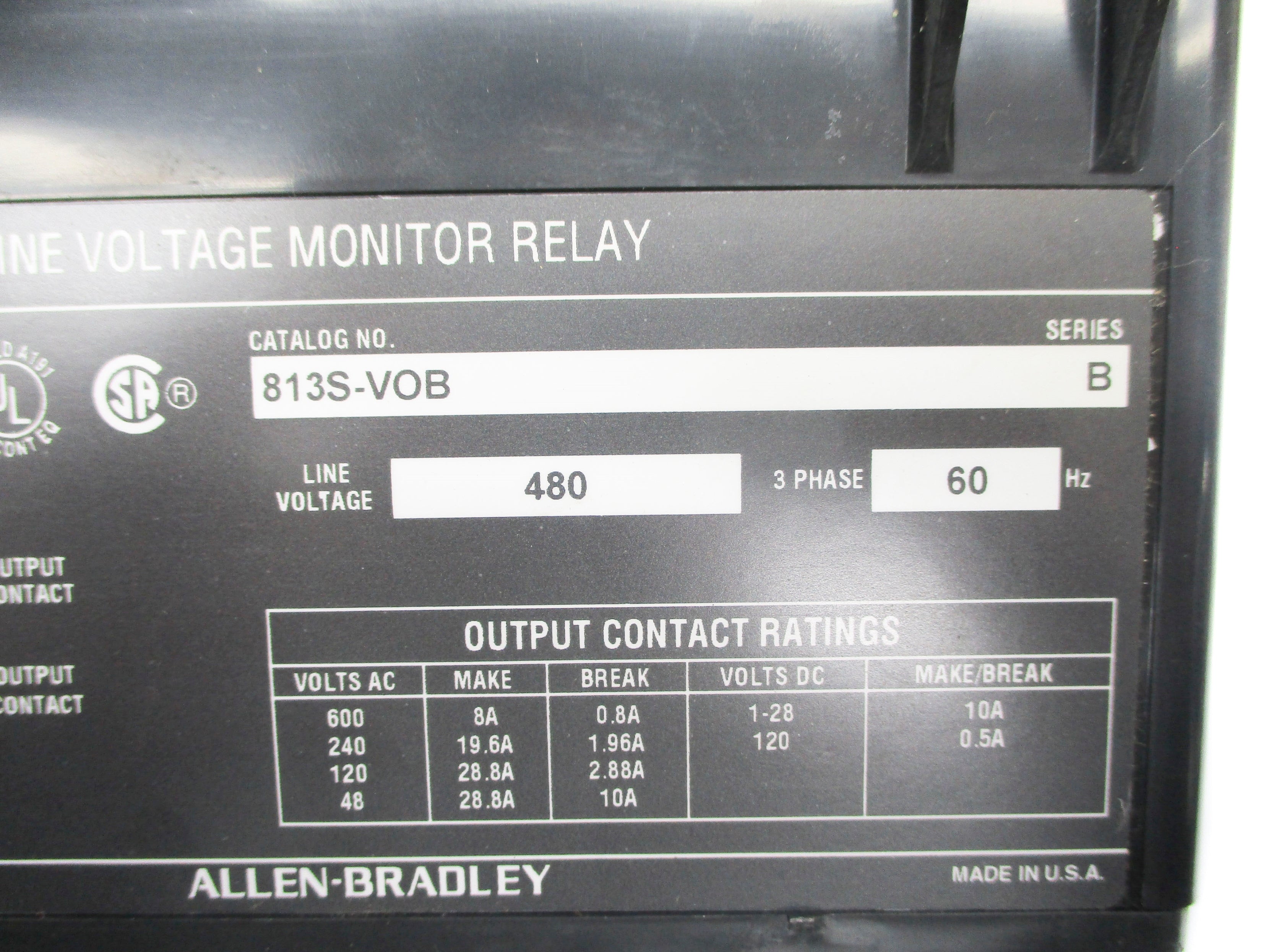INDUSTRIAL SPARE PART 813S-VOB SER. B 480V NSNP
