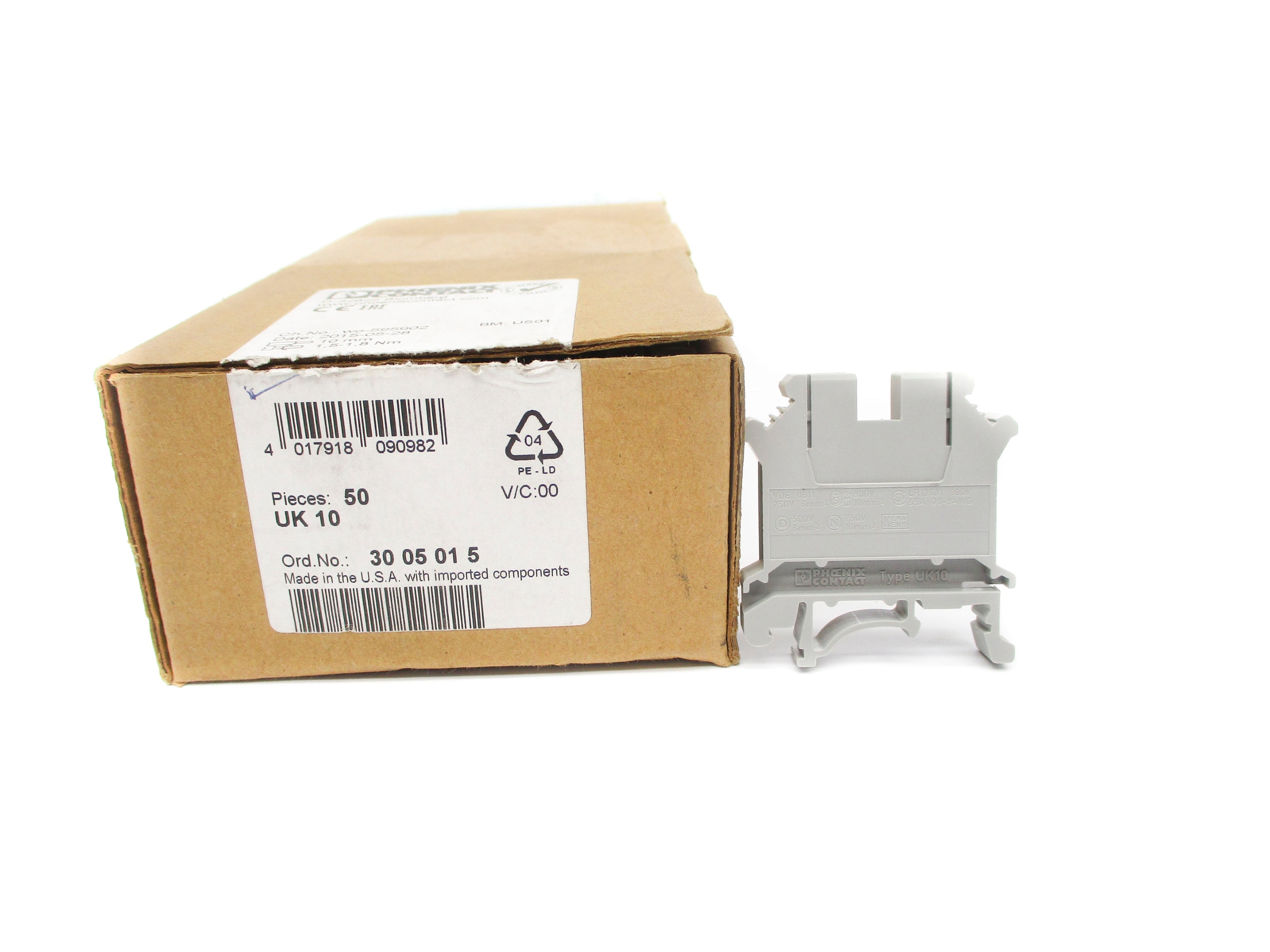 PHOENIX CONTACT UK10 (PKG OF 50) NSMP