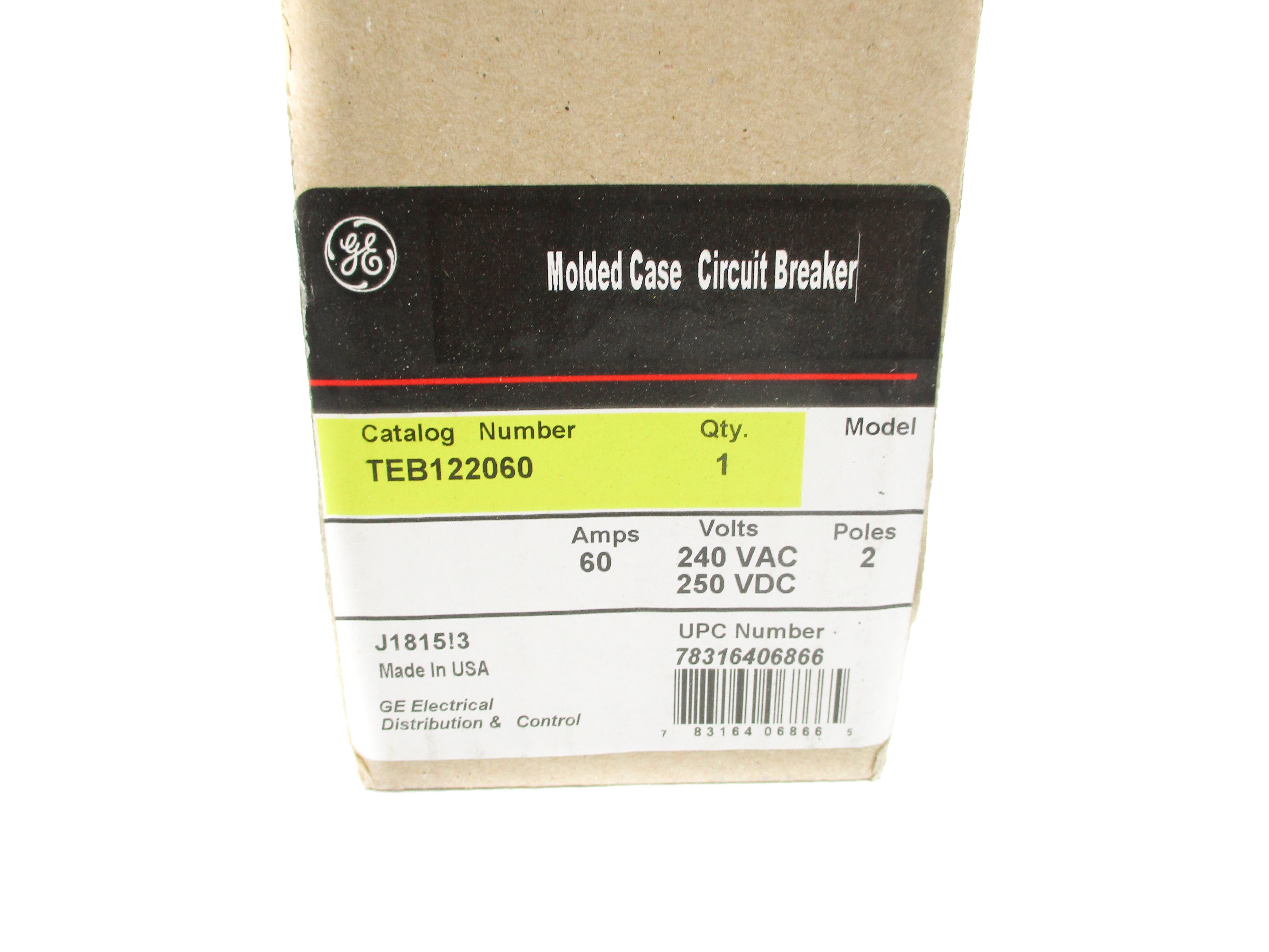 GENERAL ELECTRIC TEB122060 60A 240VAC NSMP