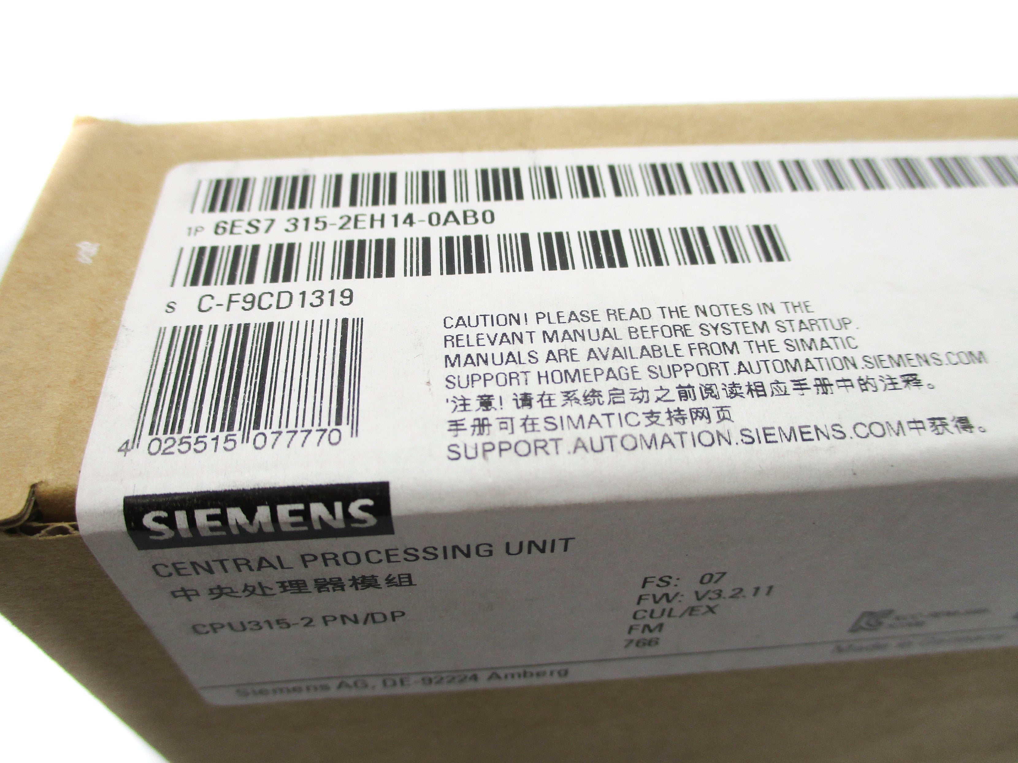 SIEMENS 6ES7315-2EH14-0AB0 NSFS
