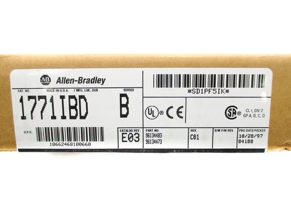ALLEN BRADLEY 1771-IBD SER. B DATE: 1997 NSFS