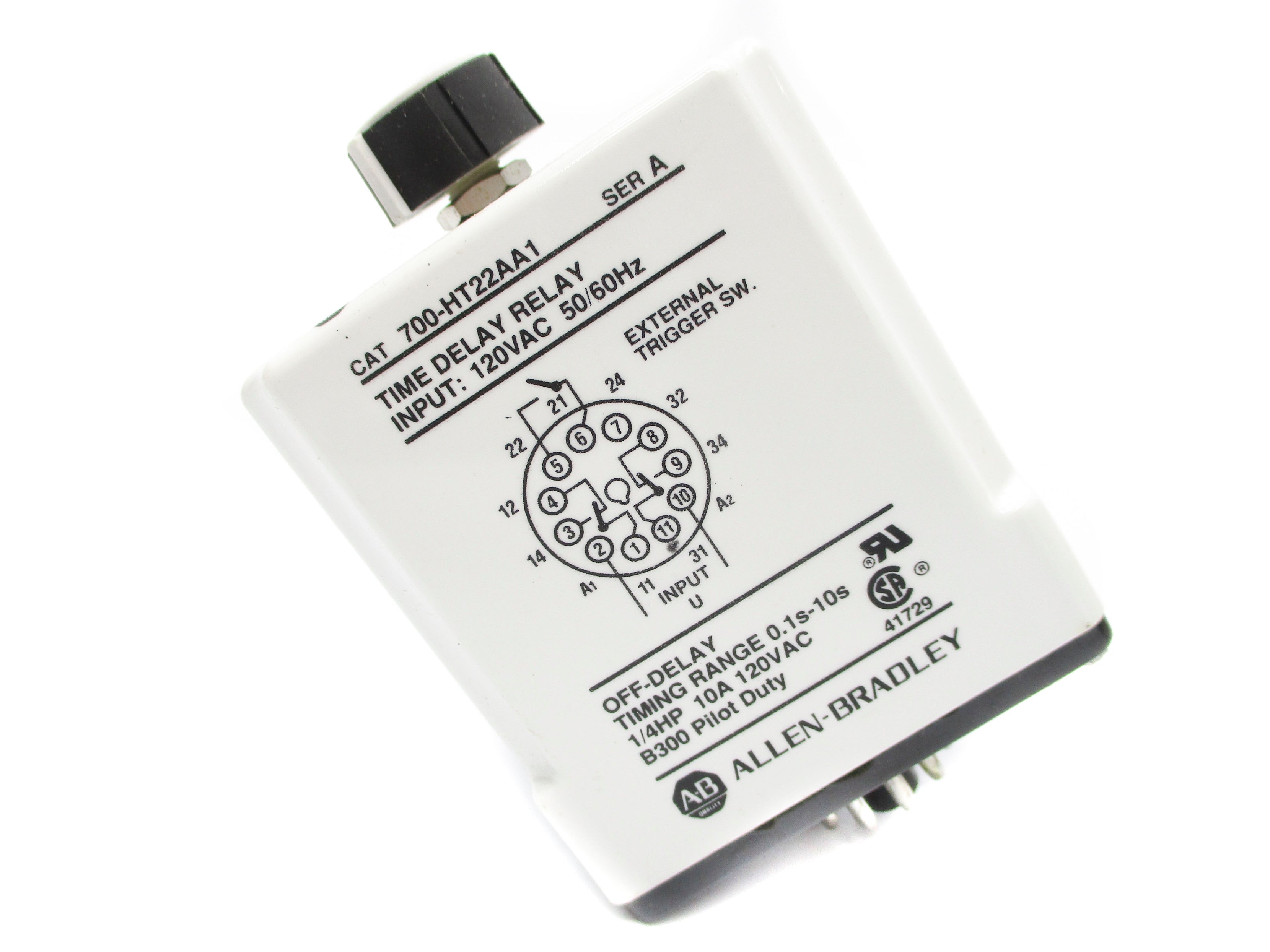 ALLEN BRADLEY 700-HT22AA1 SER. A 120VAC 10A 0.1S-10S UNMP