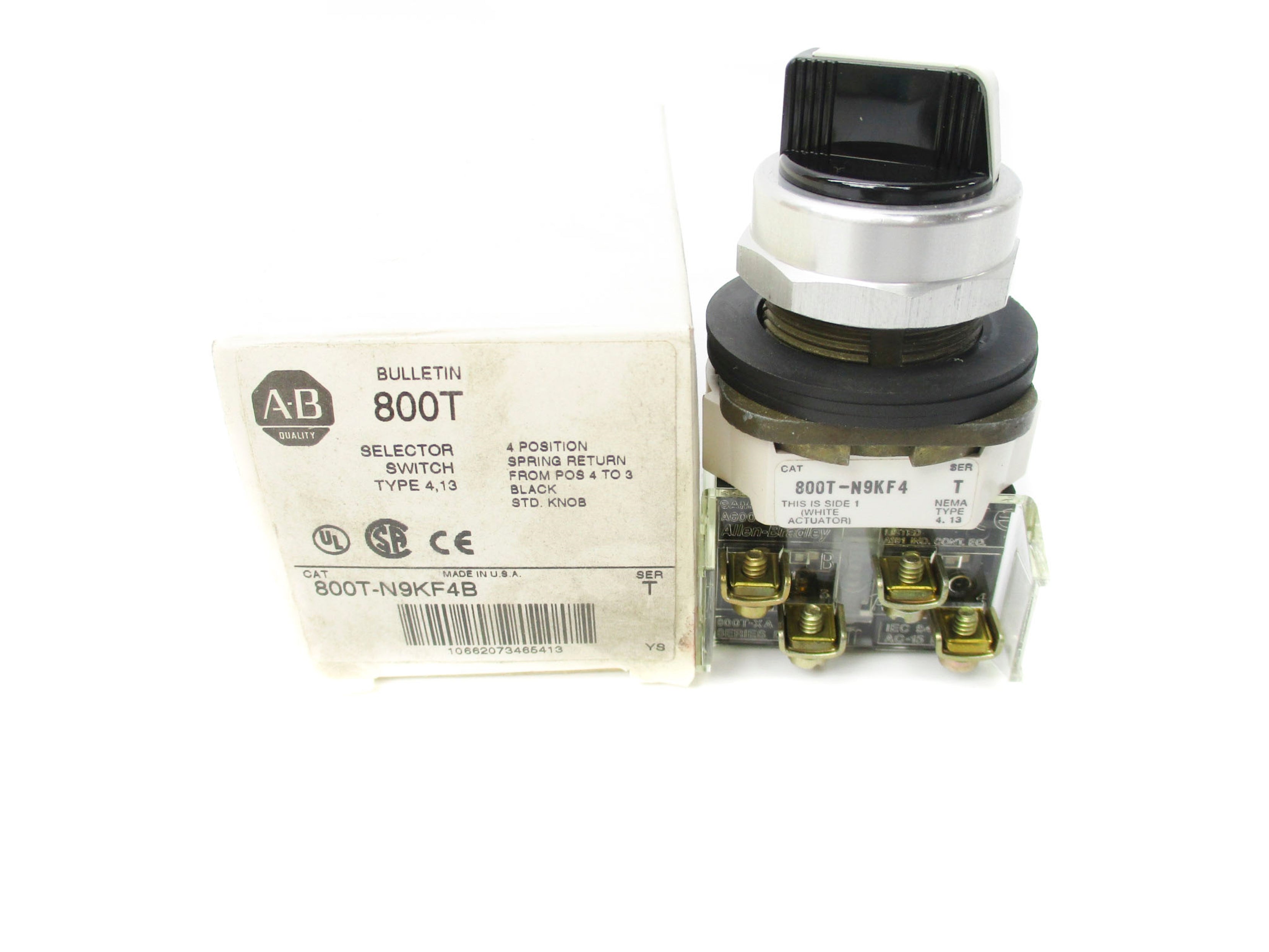 ALLEN BRADLEY 800T-N9KF4B SER. T (WH) NSMP