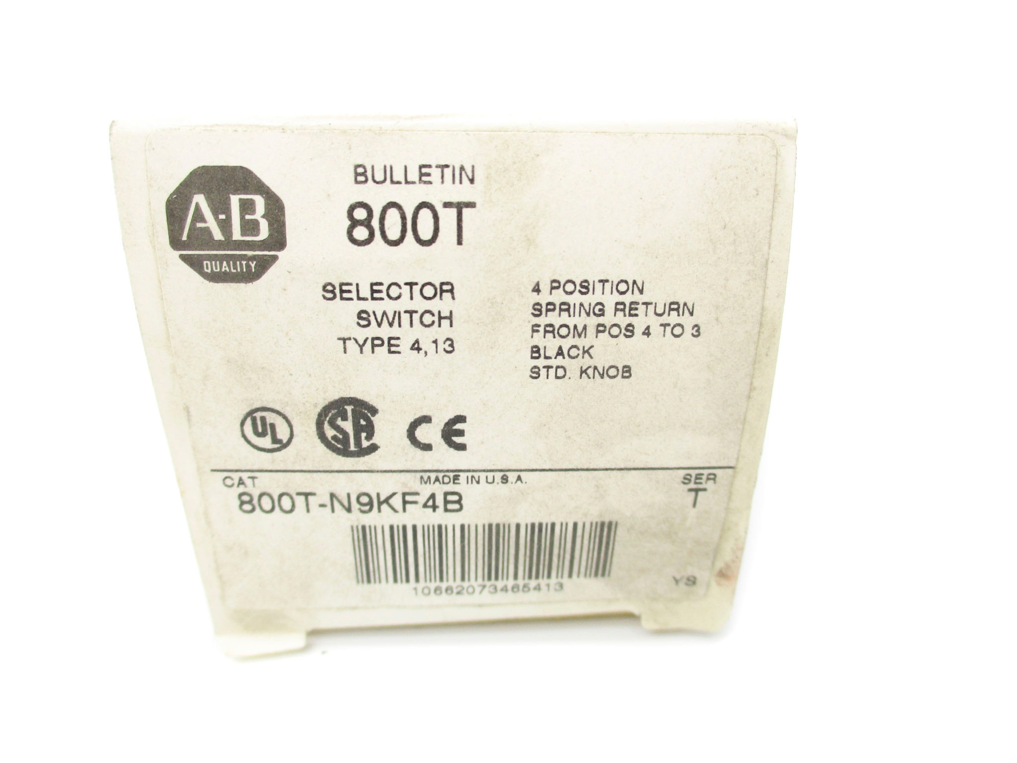 ALLEN BRADLEY 800T-N9KF4B SER. T (WH) NSMP