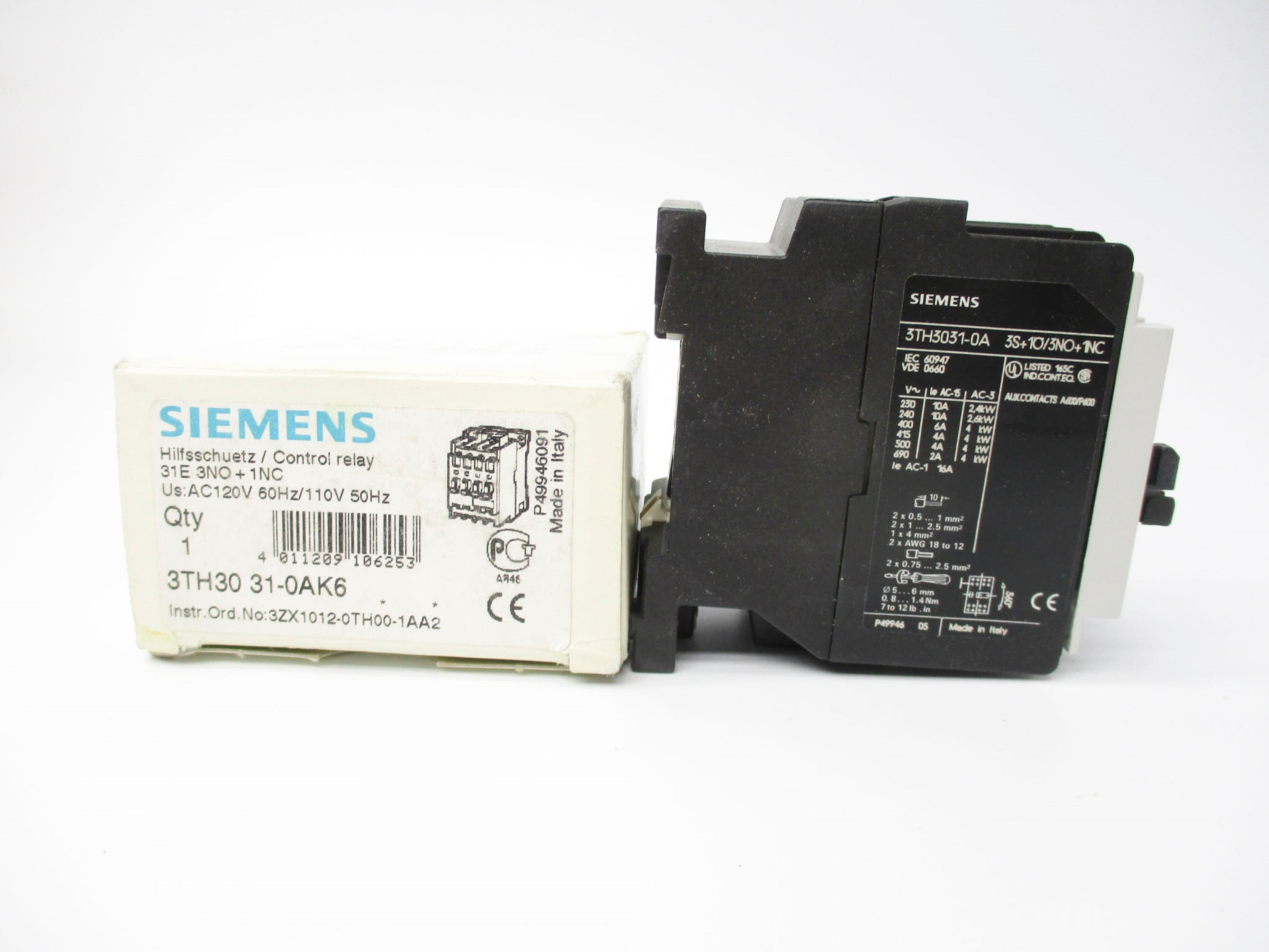 SIEMENS 3TH3031-0AK6 110/120V NSMP