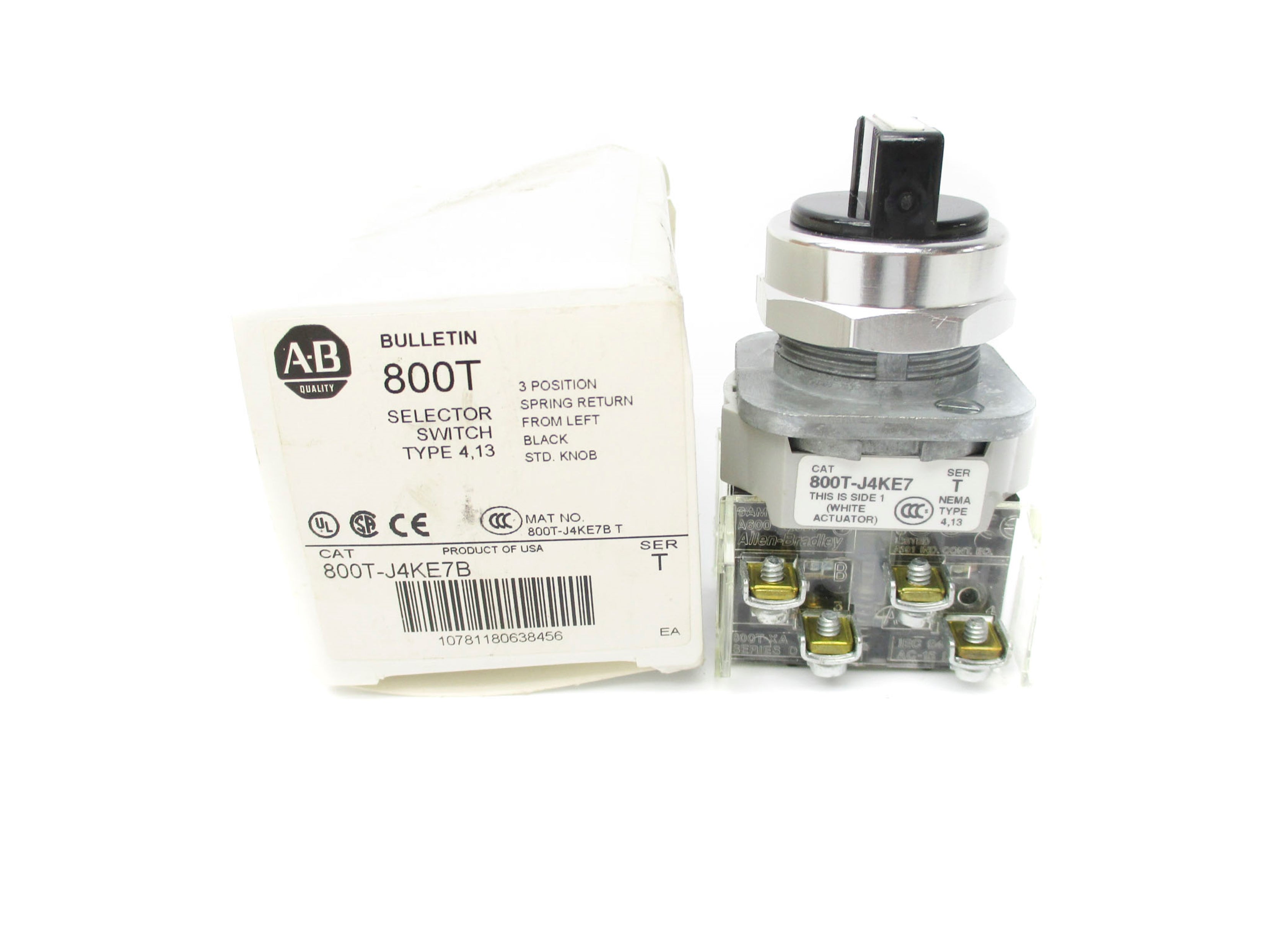 ALLEN BRADLEY 800T-J4KE7B SER. T (WH) NSMP