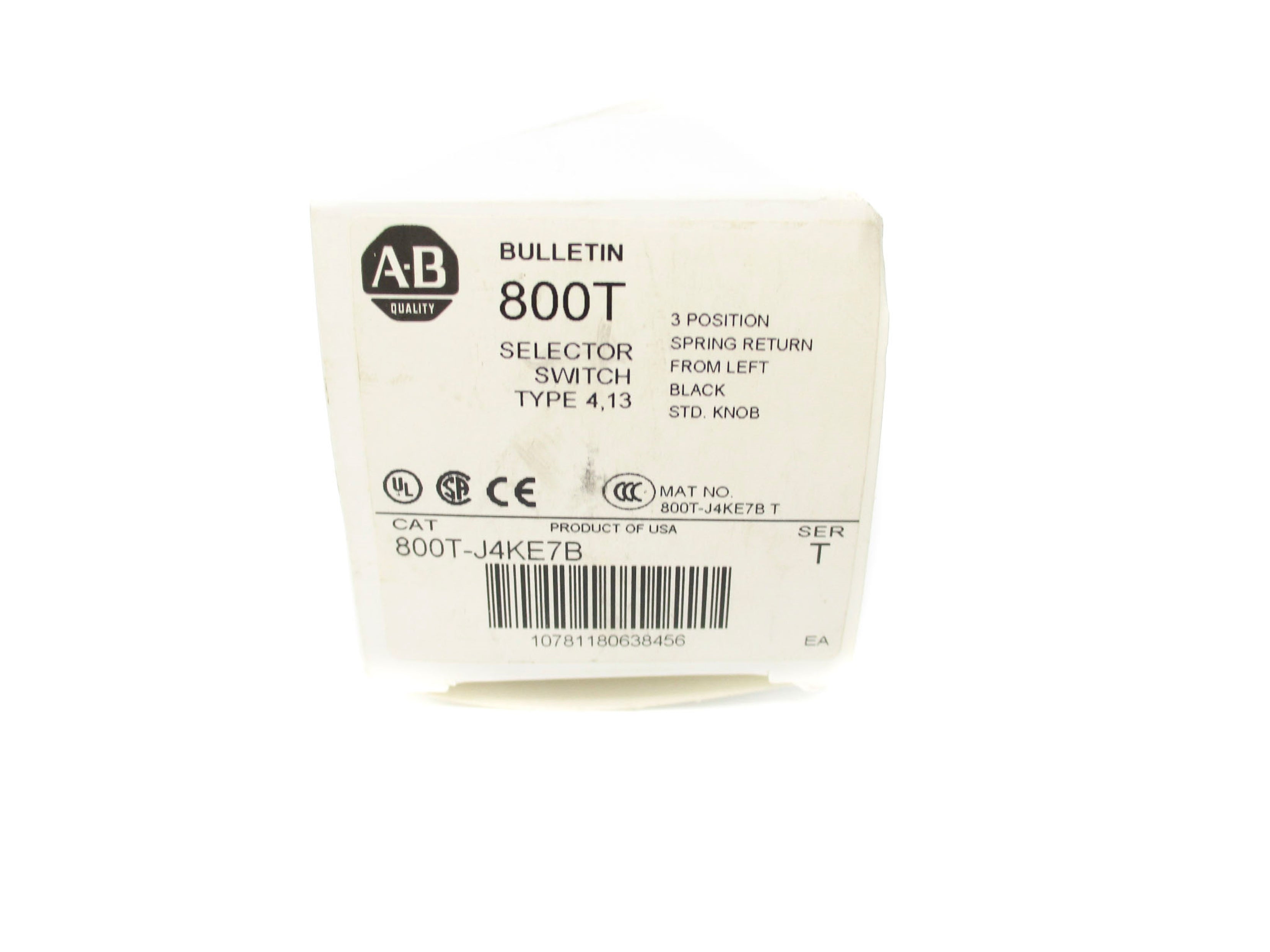ALLEN BRADLEY 800T-J4KE7B SER. T (WH) NSMP