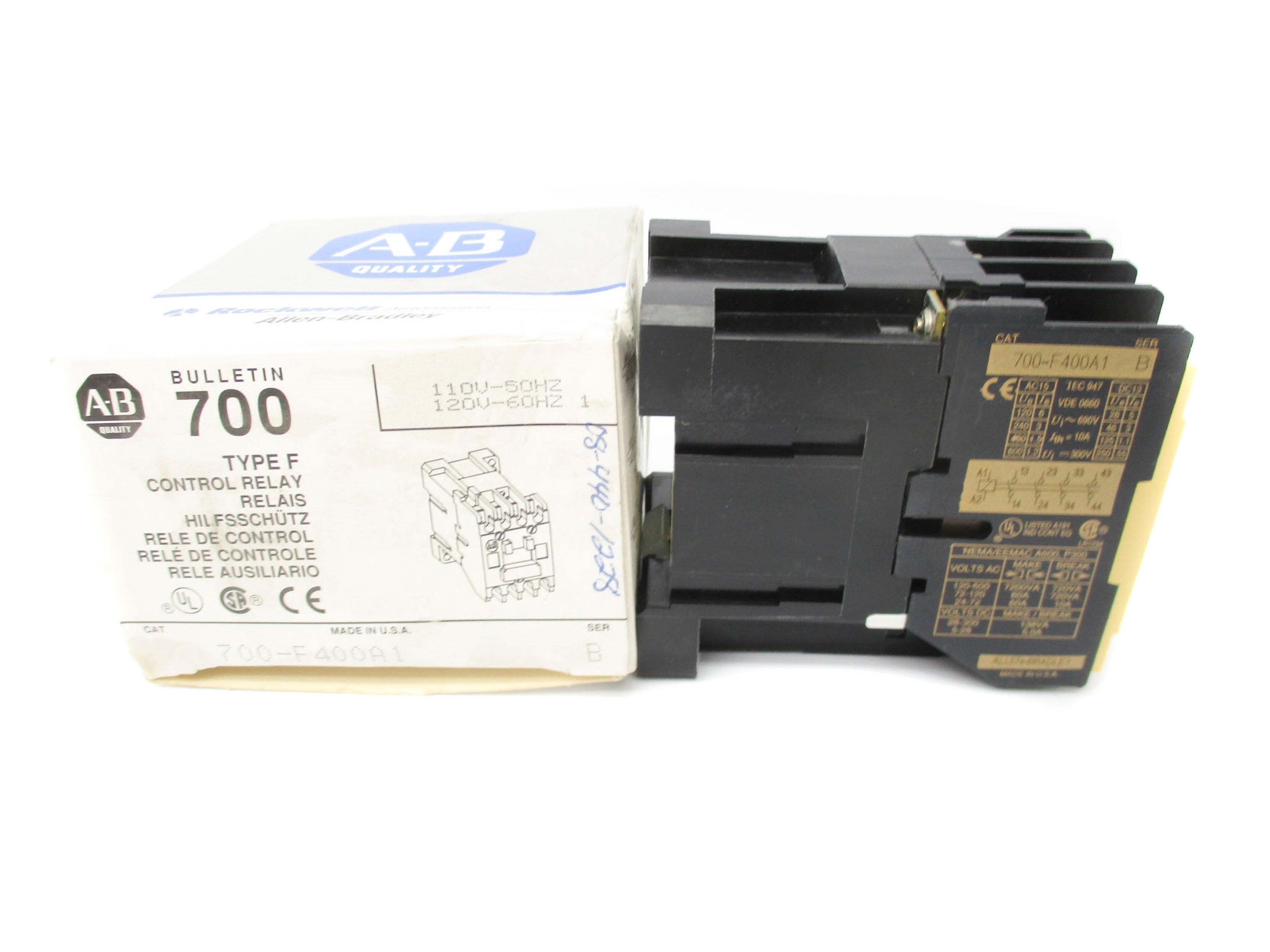 INDUSTRIAL SPARE PART 700-F400A1 SER. B 110/120V 10A (GY/BL) NSMP