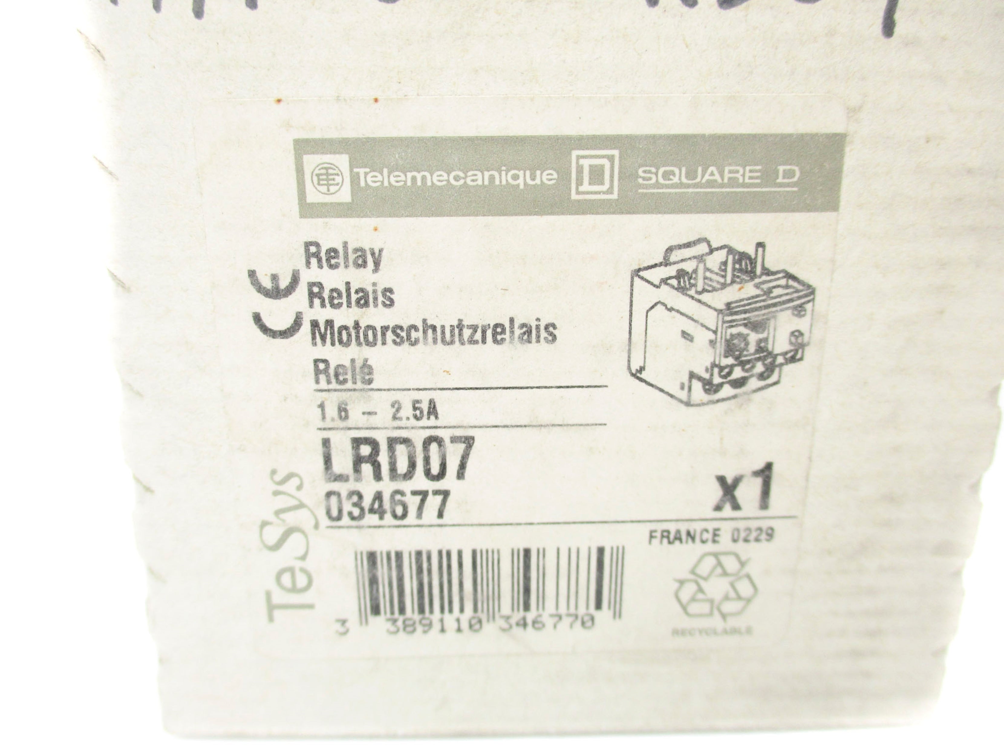TELEMECANIQUE LRD07 1.6-2.5A NSFS