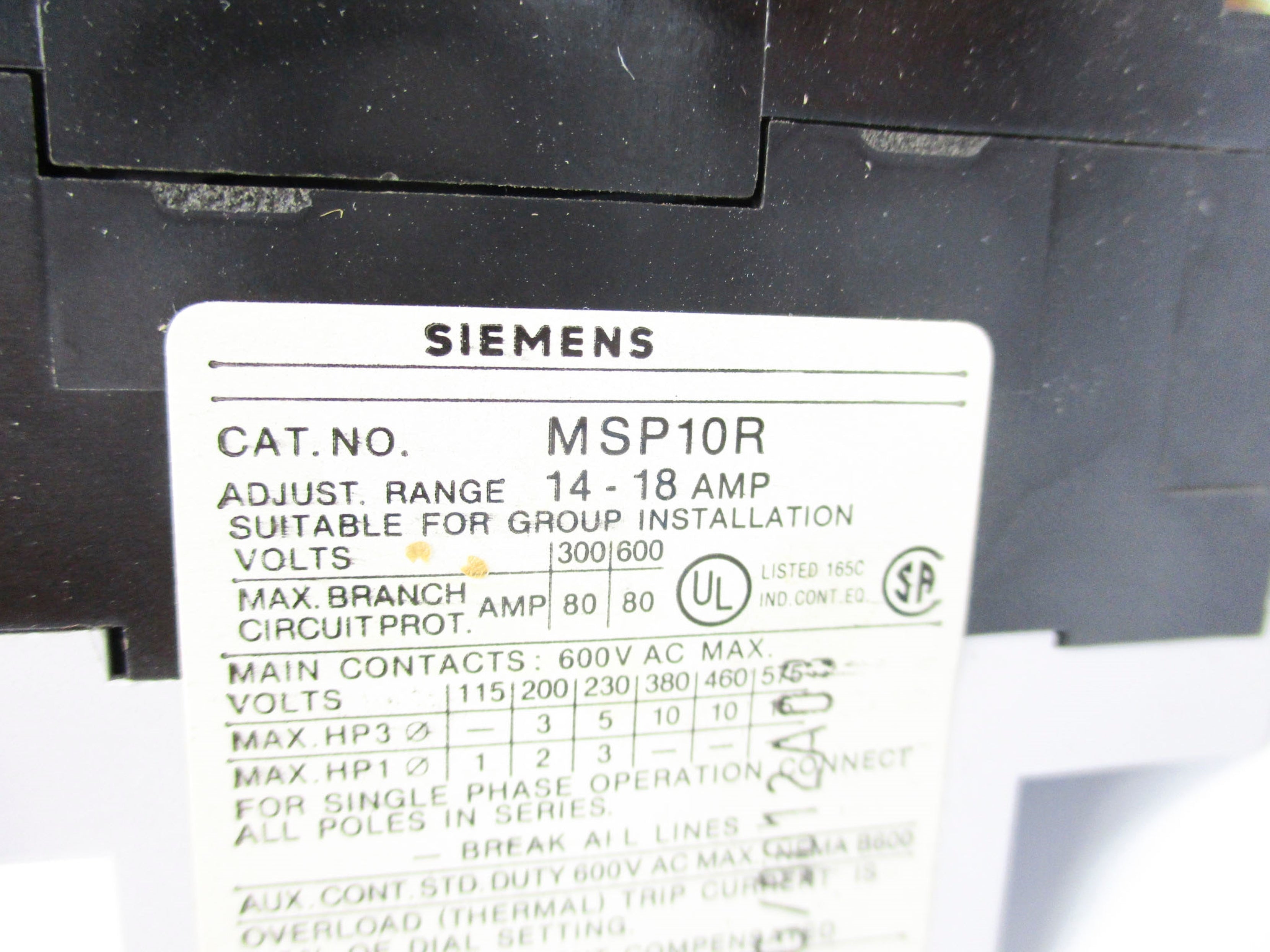 SIEMENS MSP10R NSNP