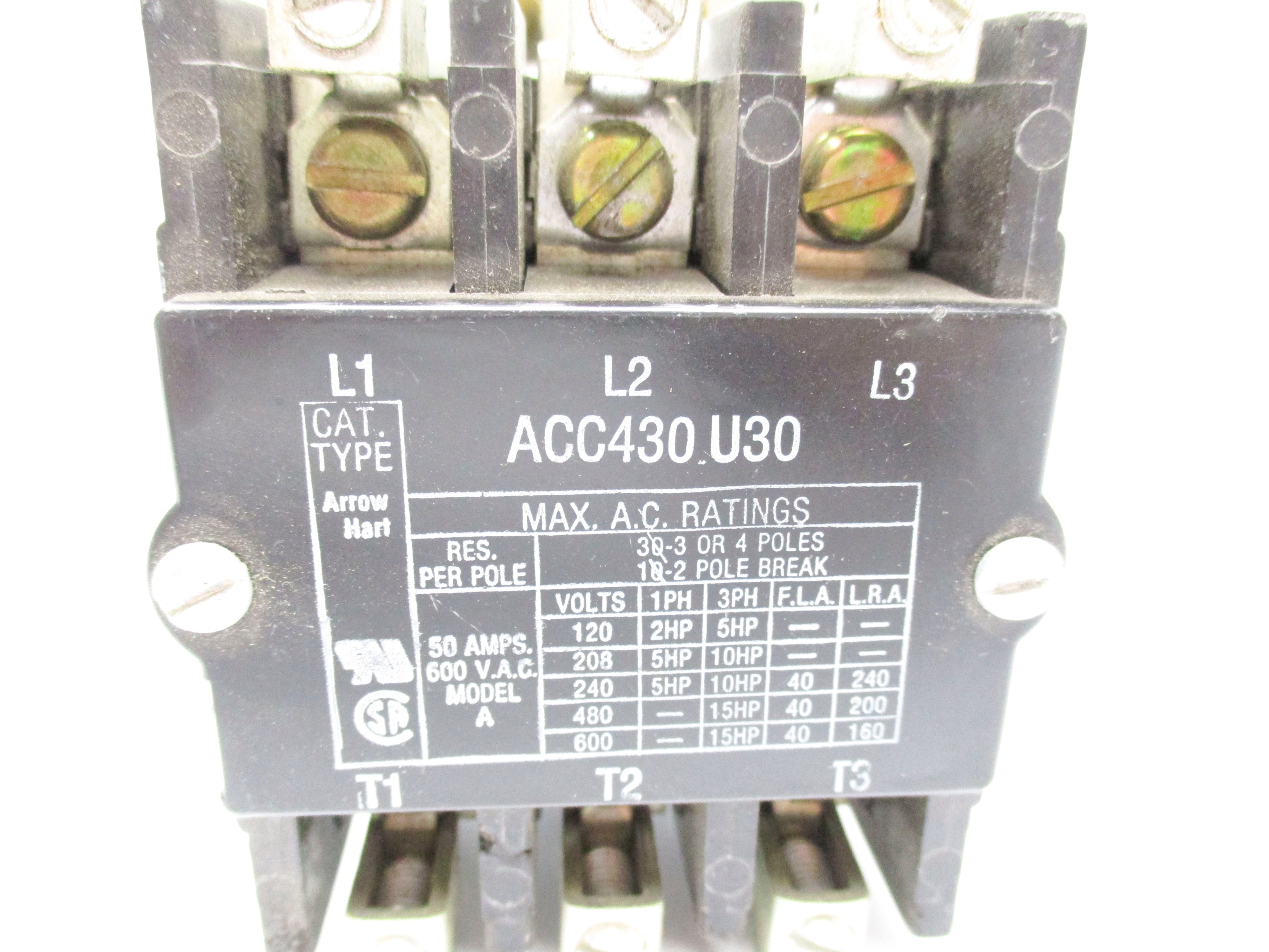 ARROW HART ACC430U30 50A 500VAC NSNP