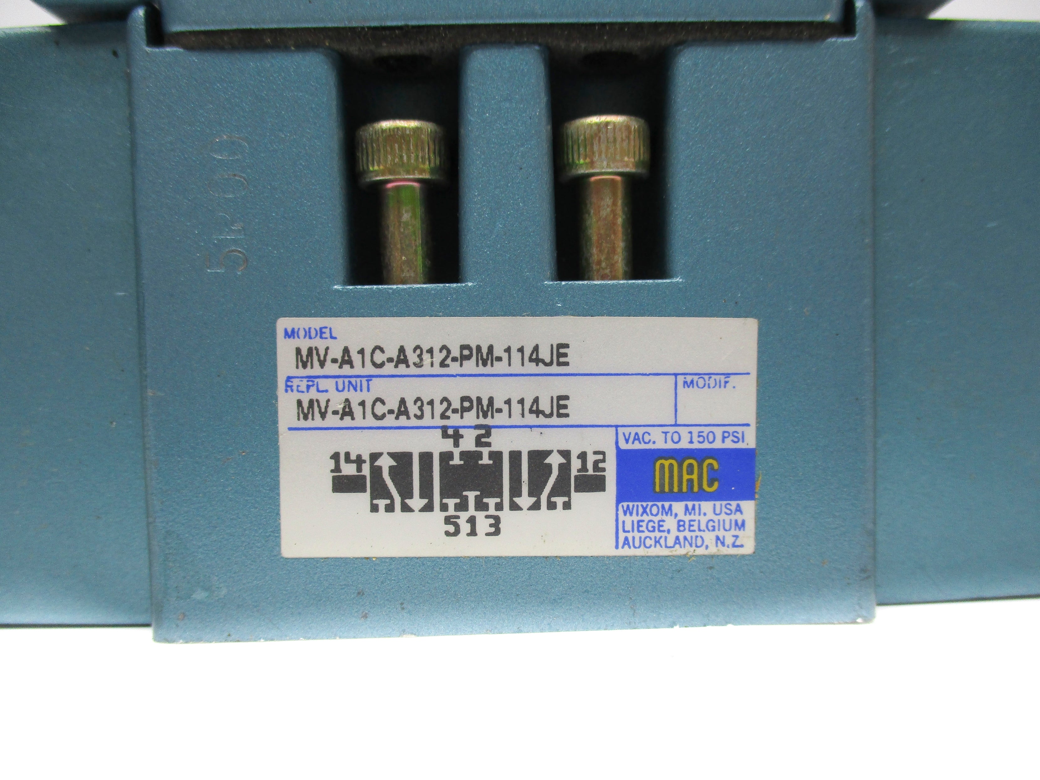 MAC MV-A1C-A312-PM-114JE 250PSI 110/120V NSNP