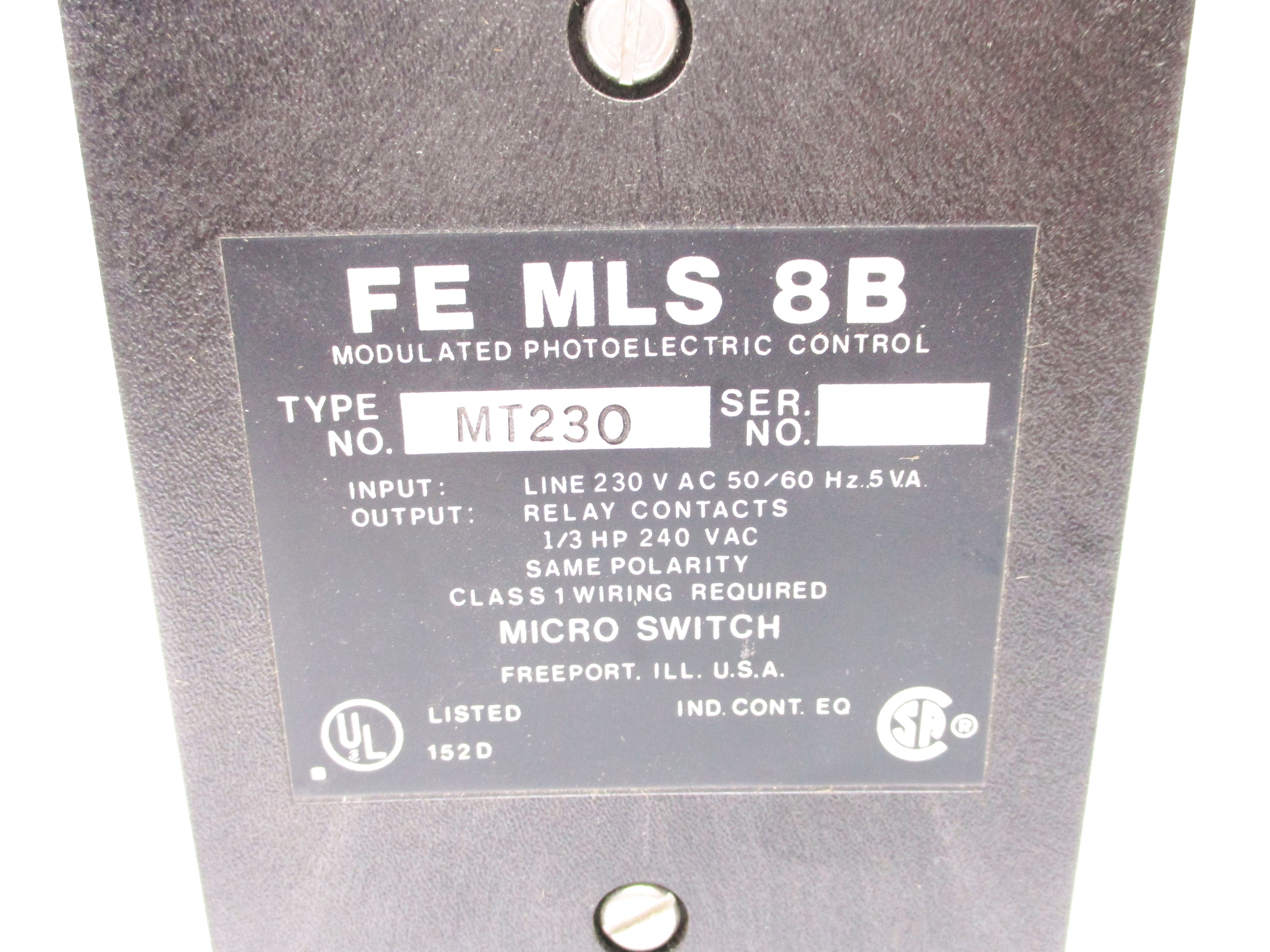 MICROSWITCH FEMLS8B NSNP