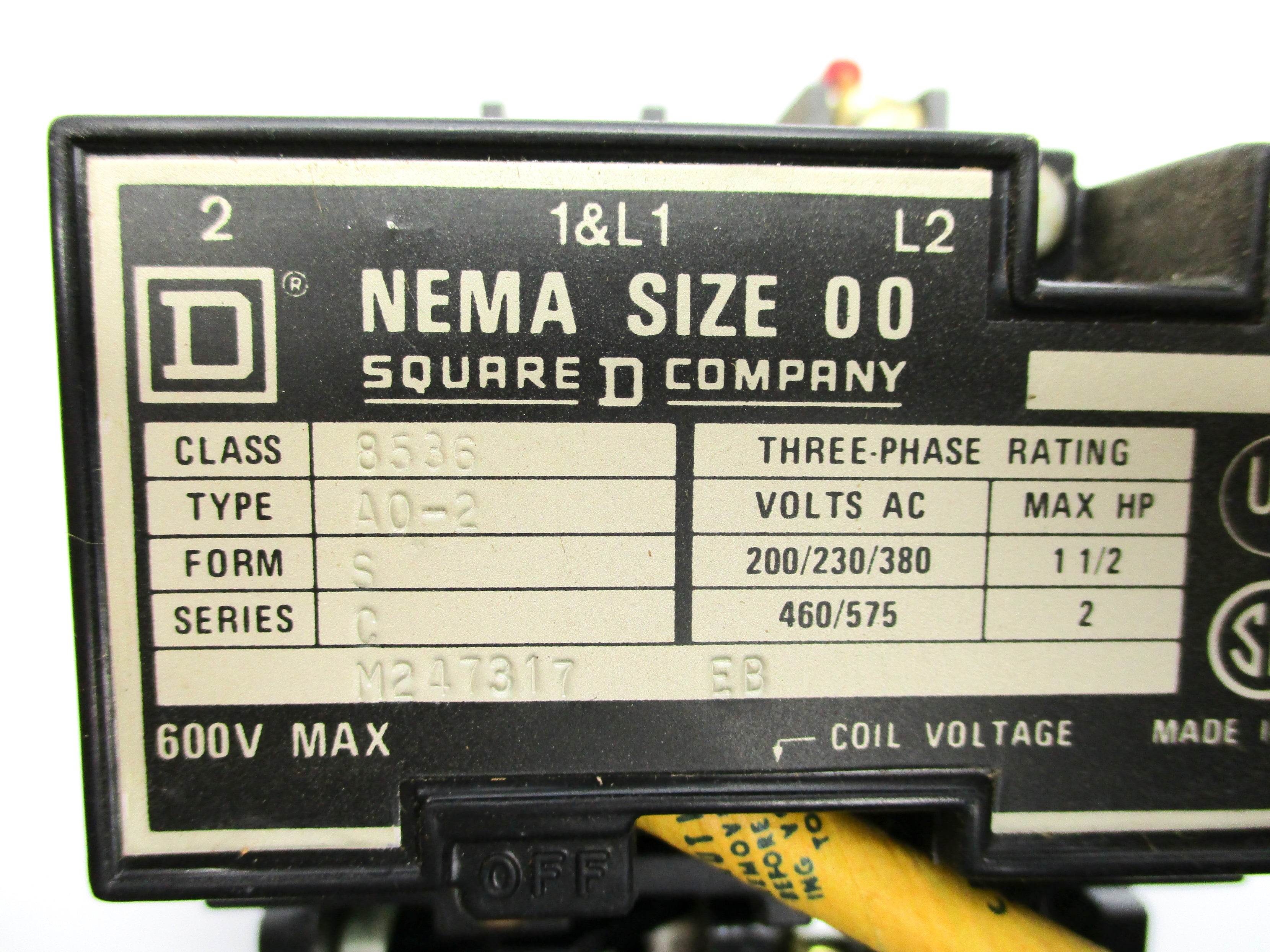 SQUARE D 8536AO2S SER. C NSMP