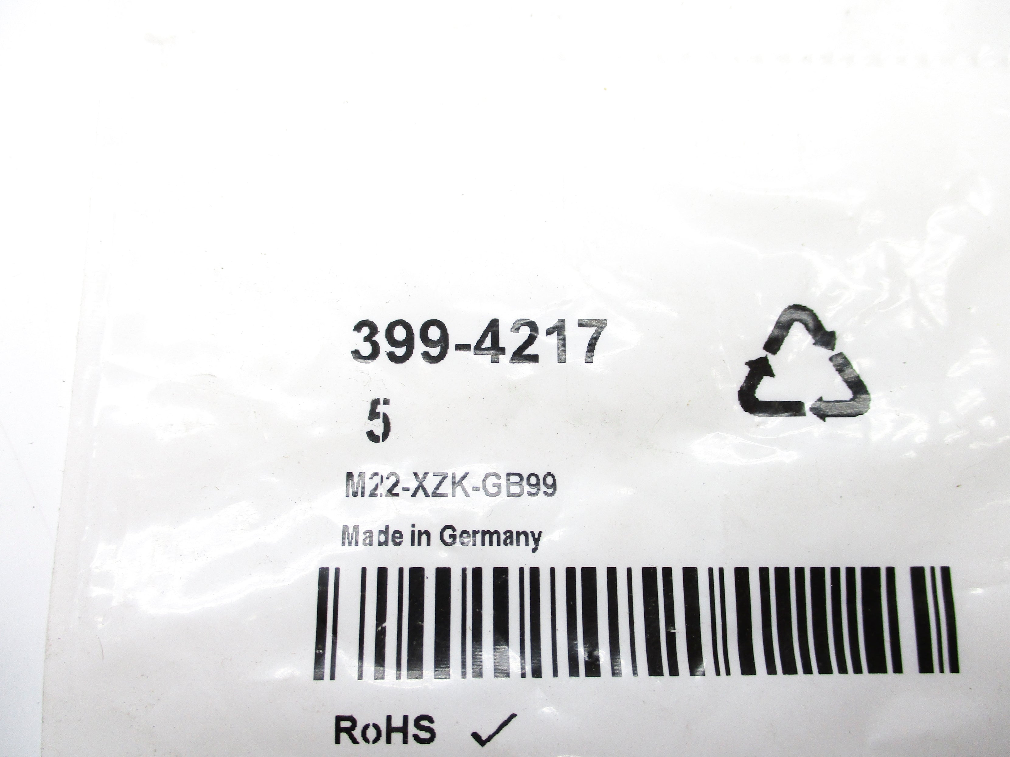 RS COMPONENTS 399-4217 M22-XZK-GB99 (PKG OF 5) NSMP