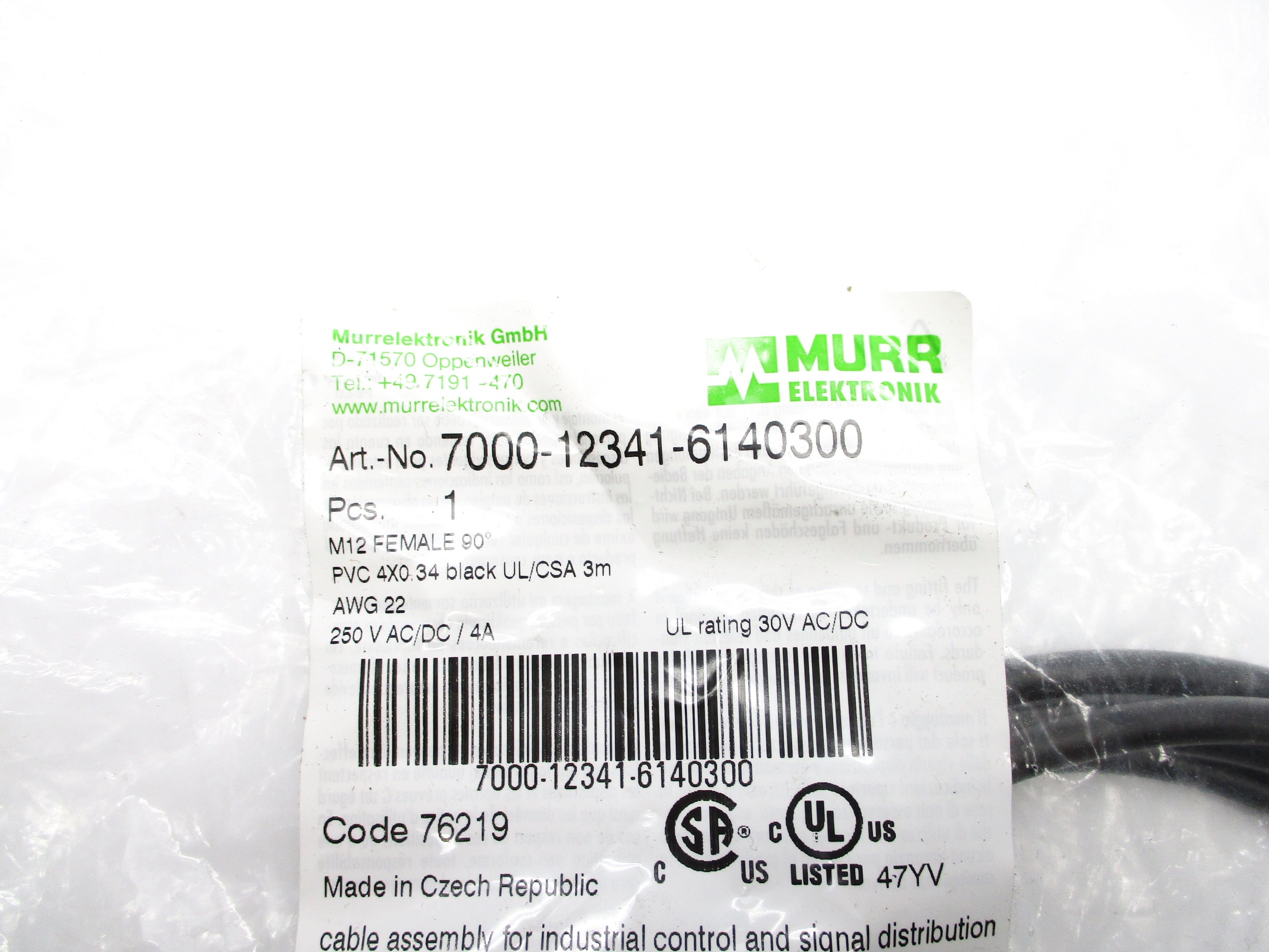 MURR ELEKTRONIK 7000-12341-6140300 NSMP
