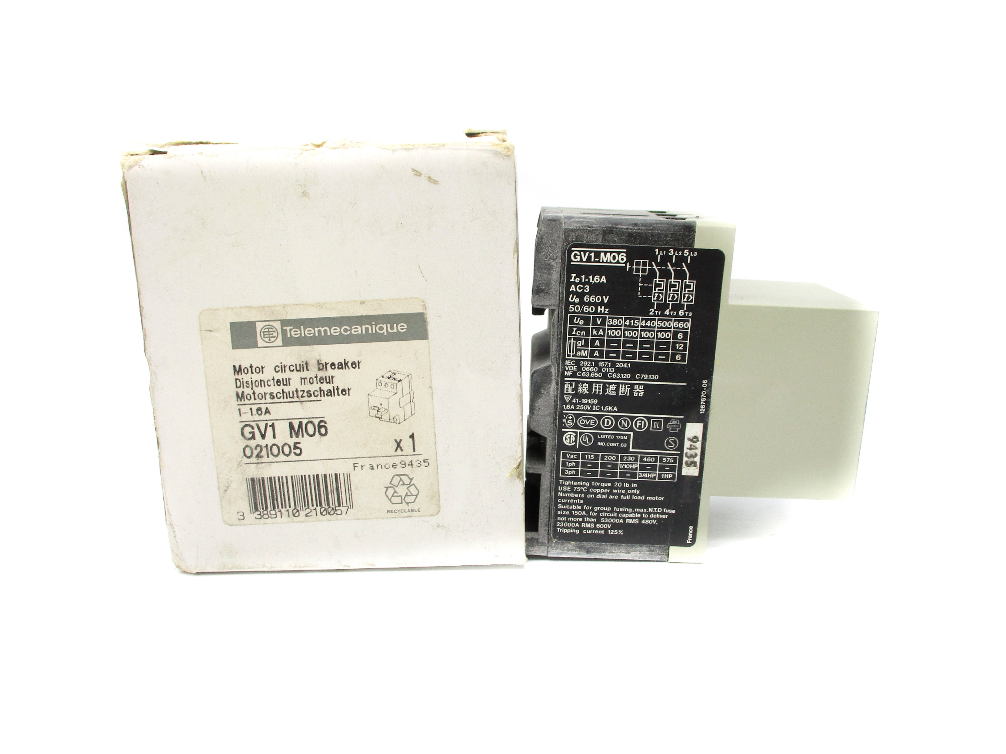 TELEMECANIQUE GV1M06 1-1.6A NSMP