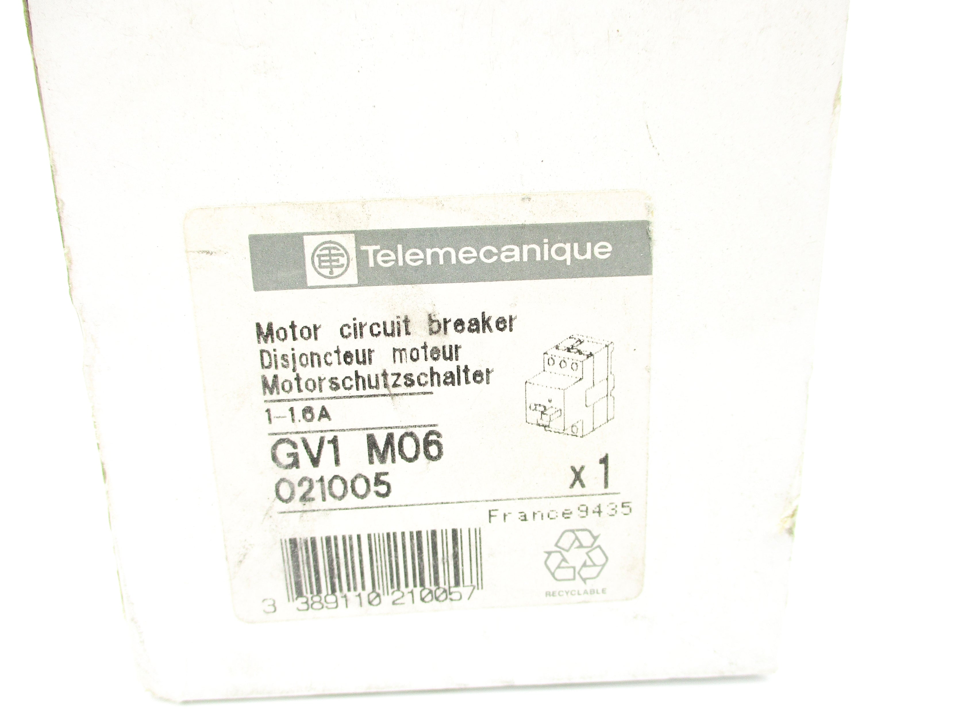 TELEMECANIQUE GV1M06 1-1.6A NSMP