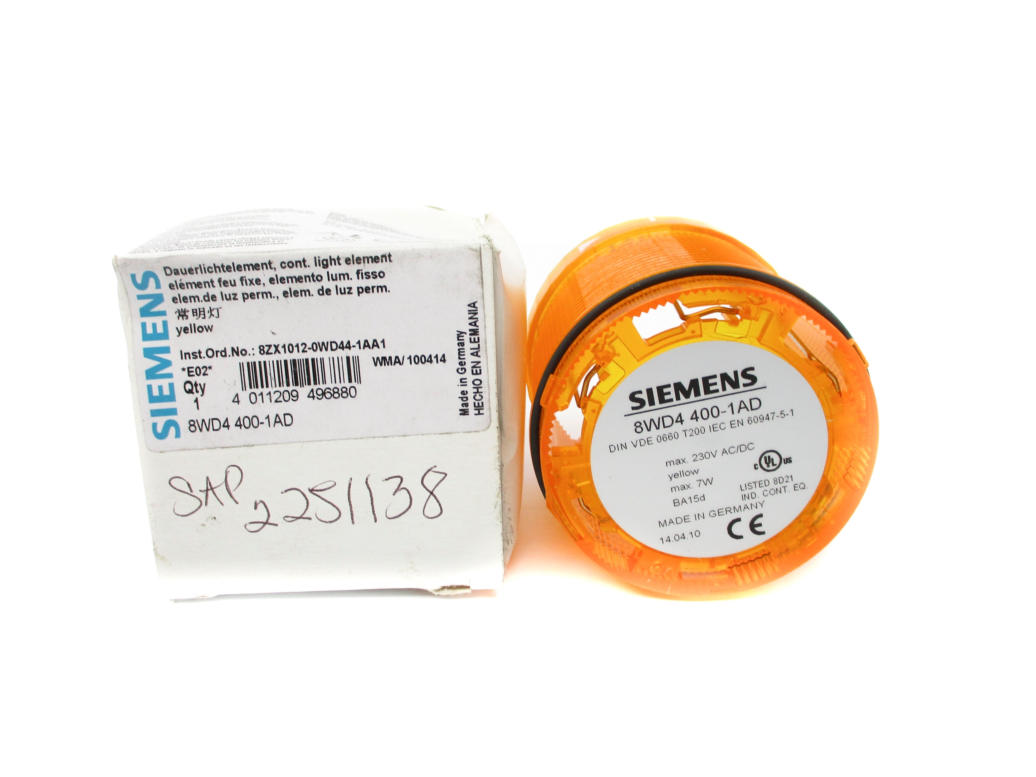SIEMENS 8WD4400-1AD 230VAC/DC (NO BULB) NSMP