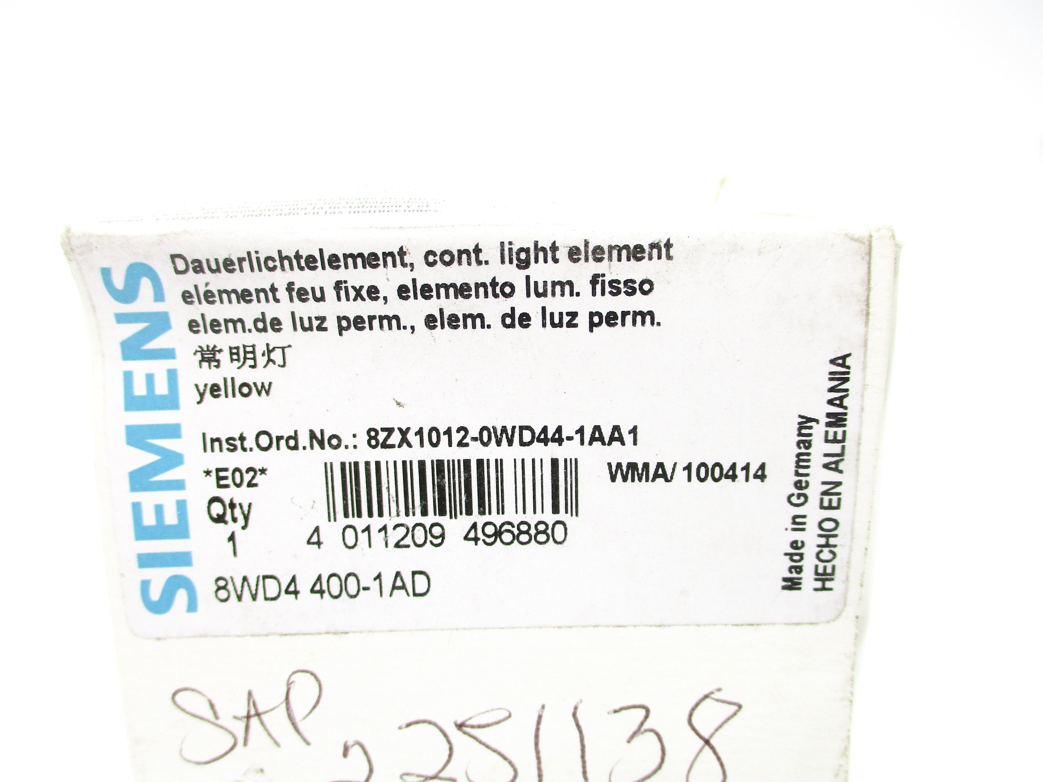 SIEMENS 8WD4400-1AD 230VAC/DC (NO BULB) NSMP