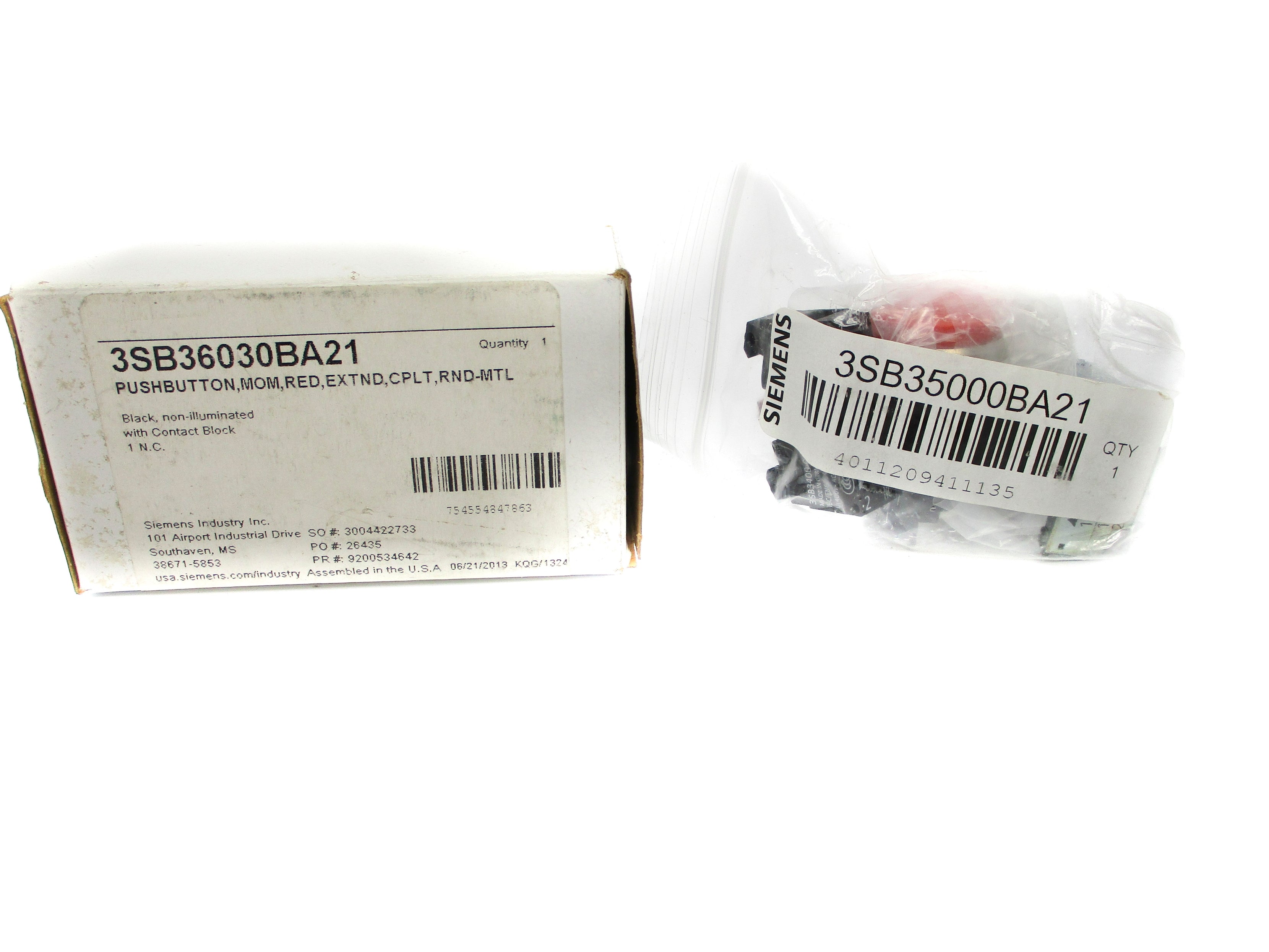 SIEMENS 3SB36030BA21 NSMP