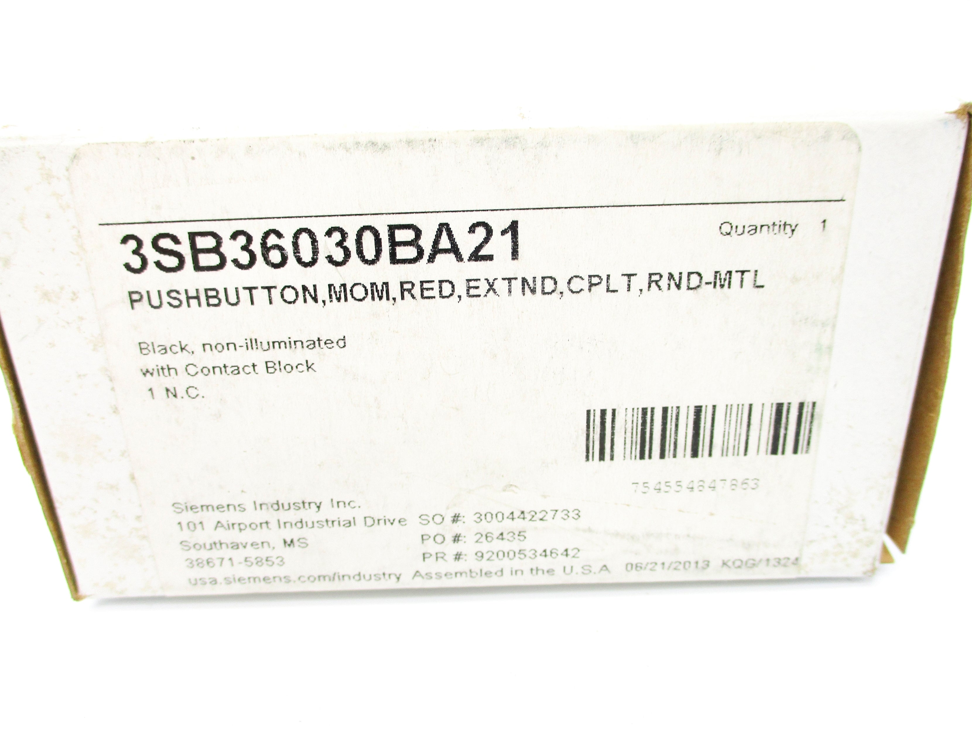 SIEMENS 3SB36030BA21 NSMP