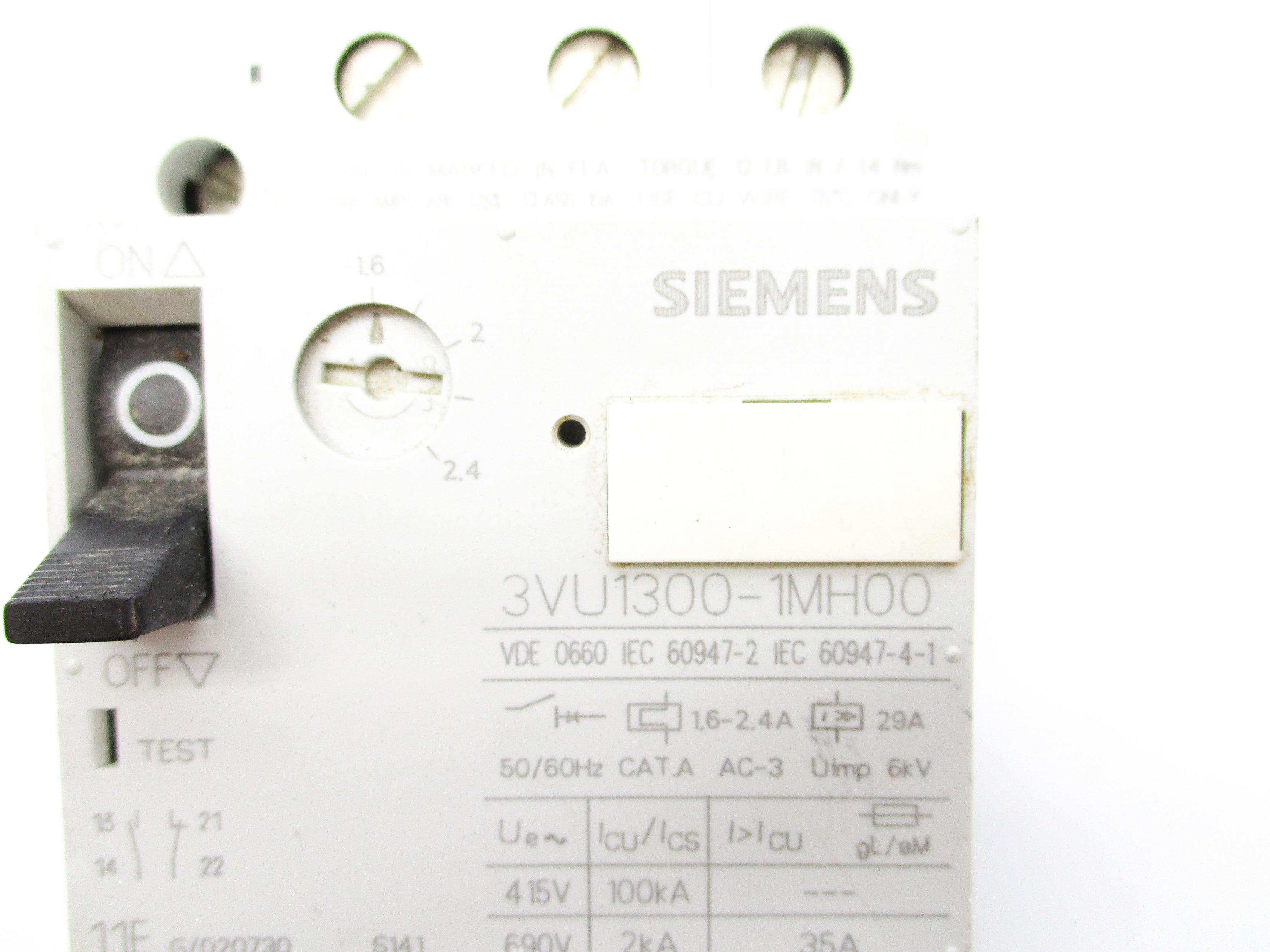 SIEMENS 3VU1300-1MH00 1.6-2.4A NSNP