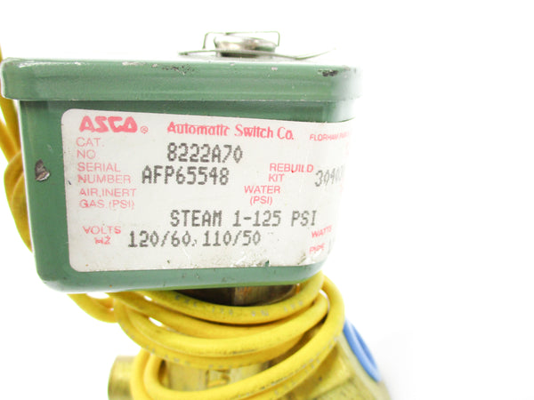 ASCO 8222A70 110/120V 1-125PSI NSNP