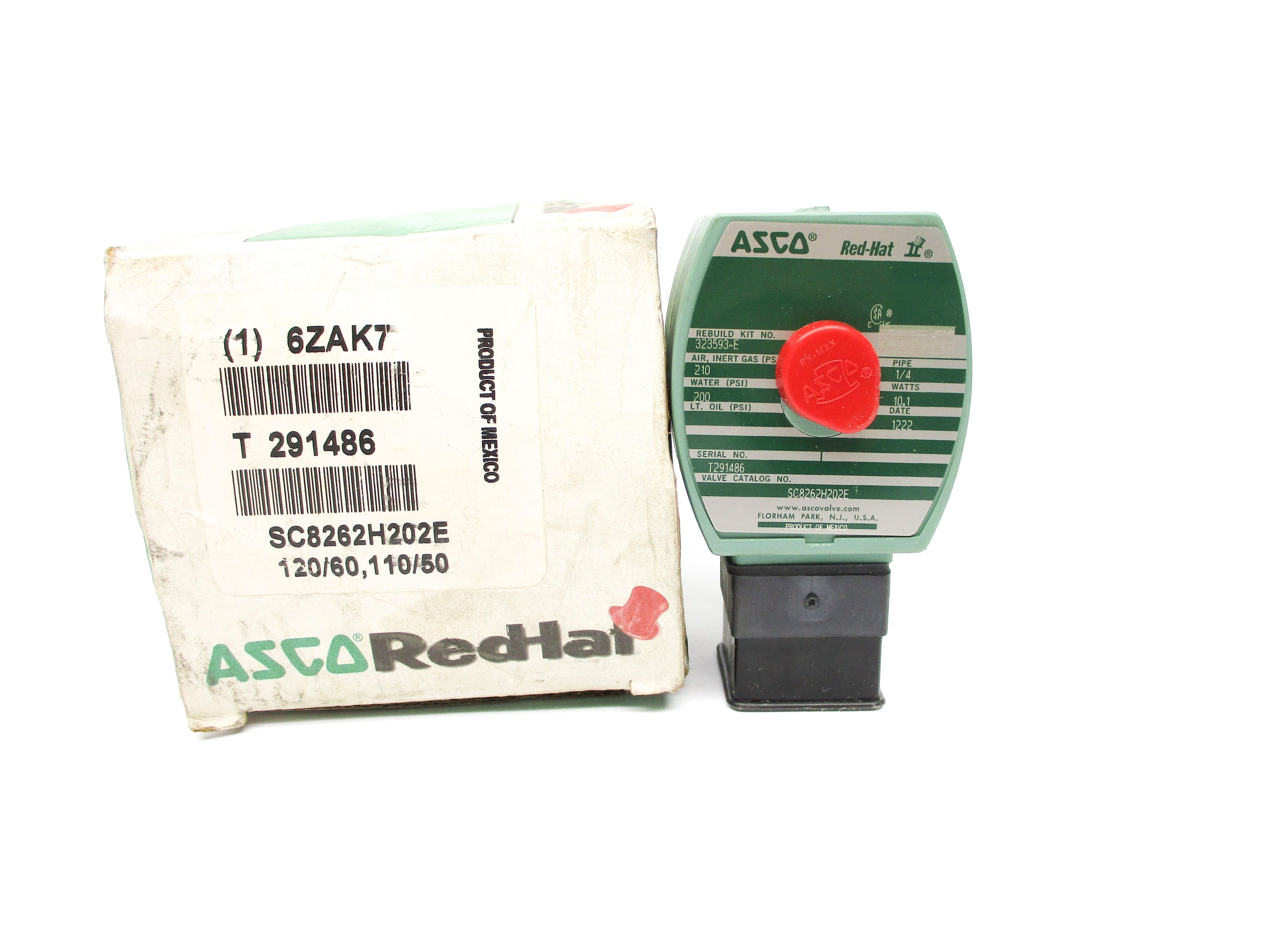 ASCO SC8262H202E 6ZAK7 120/60 110/50 200/210PSI NSMP
