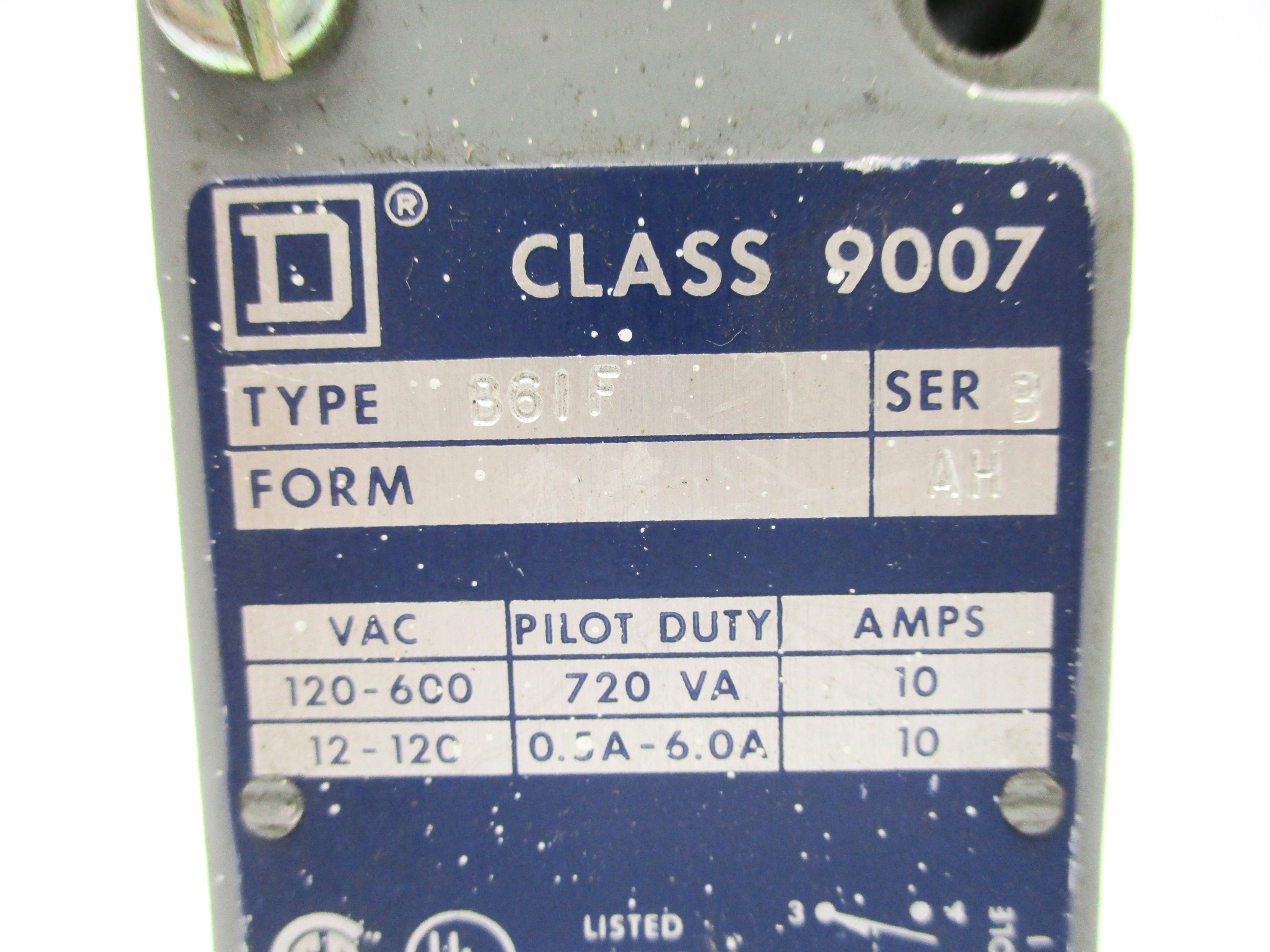 SQUARE D 9007B61F SER. B UNMP