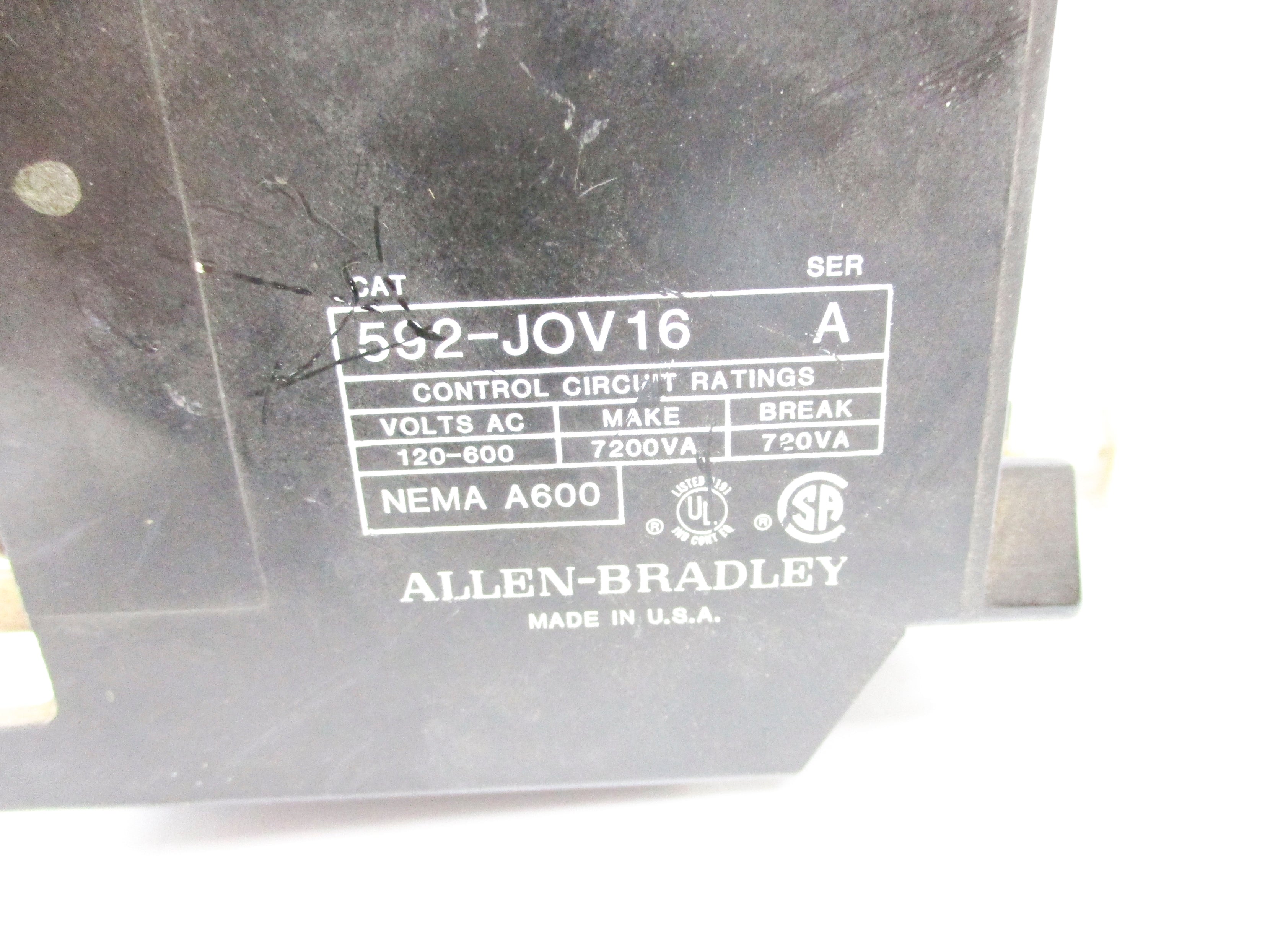 ALLEN BRADLEY 592-JOV16 SER. A UNMP