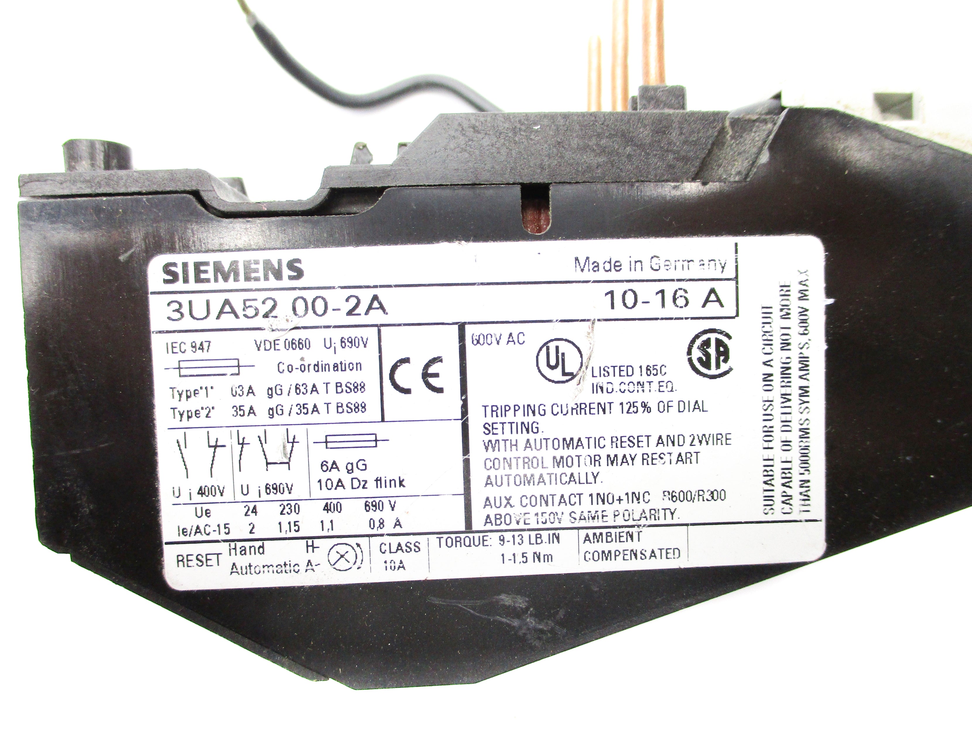 SIEMENS 3UA5200-2A 10-16A UNMP