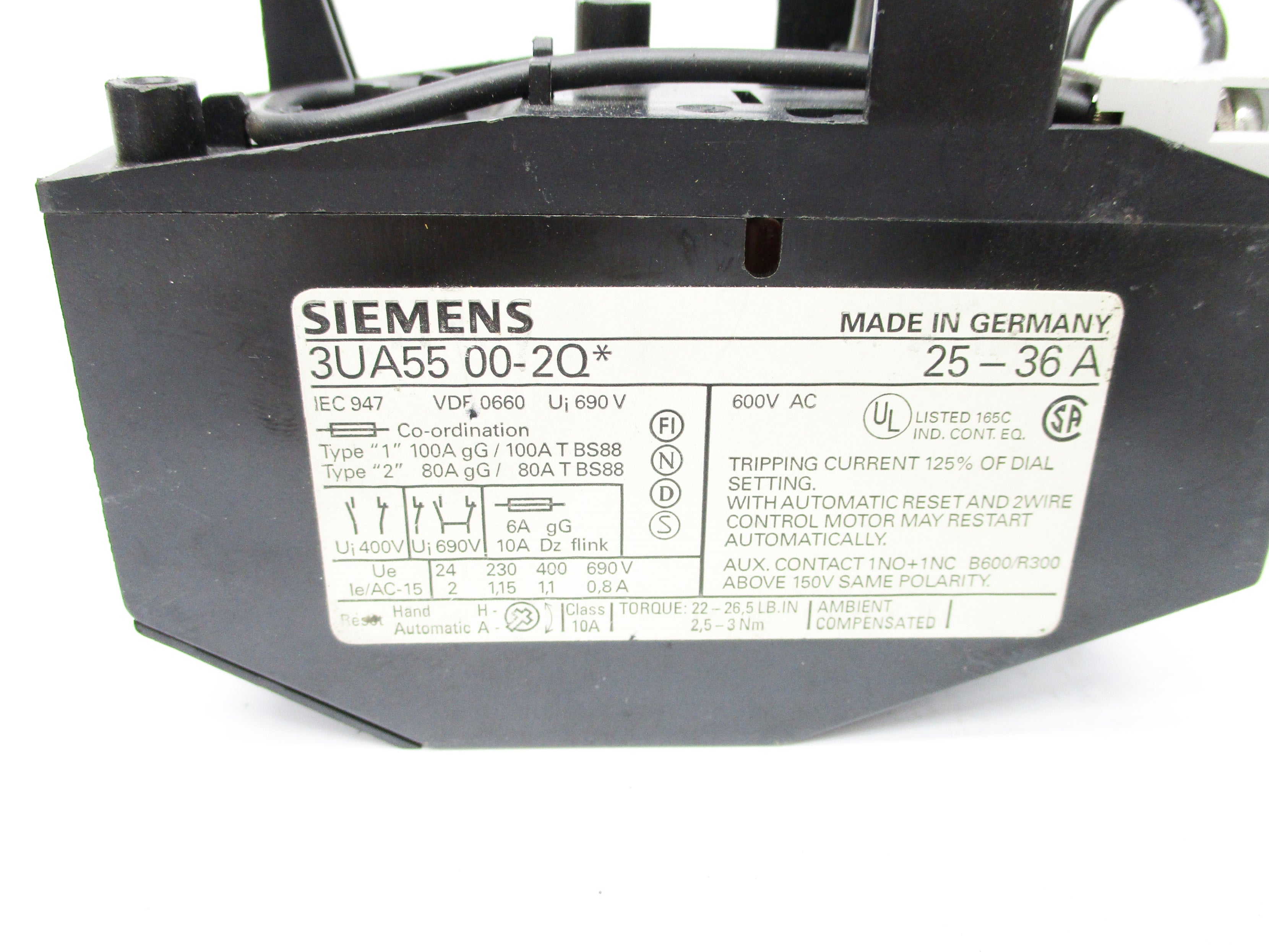 SIEMENS 3UA5500-2Q 25-36A NSNP